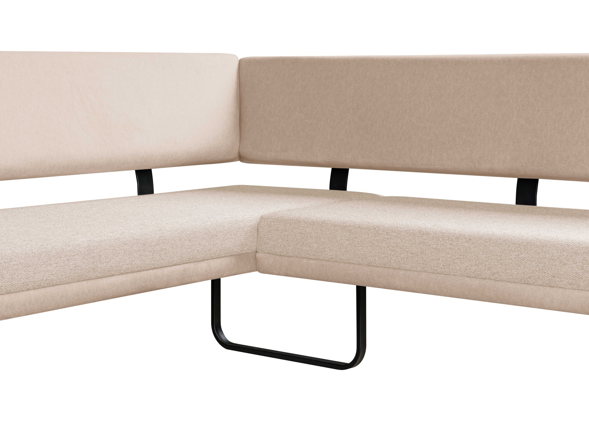 OTTO home Eckbankgruppe »Gabi Essecke, Sitzgruppe, Eckbankgruppe, Küchenbankgruppe« Set, 4tlg, 4 tlg. tlg. Gestell aus matt-schwarzem Flachmetall, stabil, 2-Stoff-Design