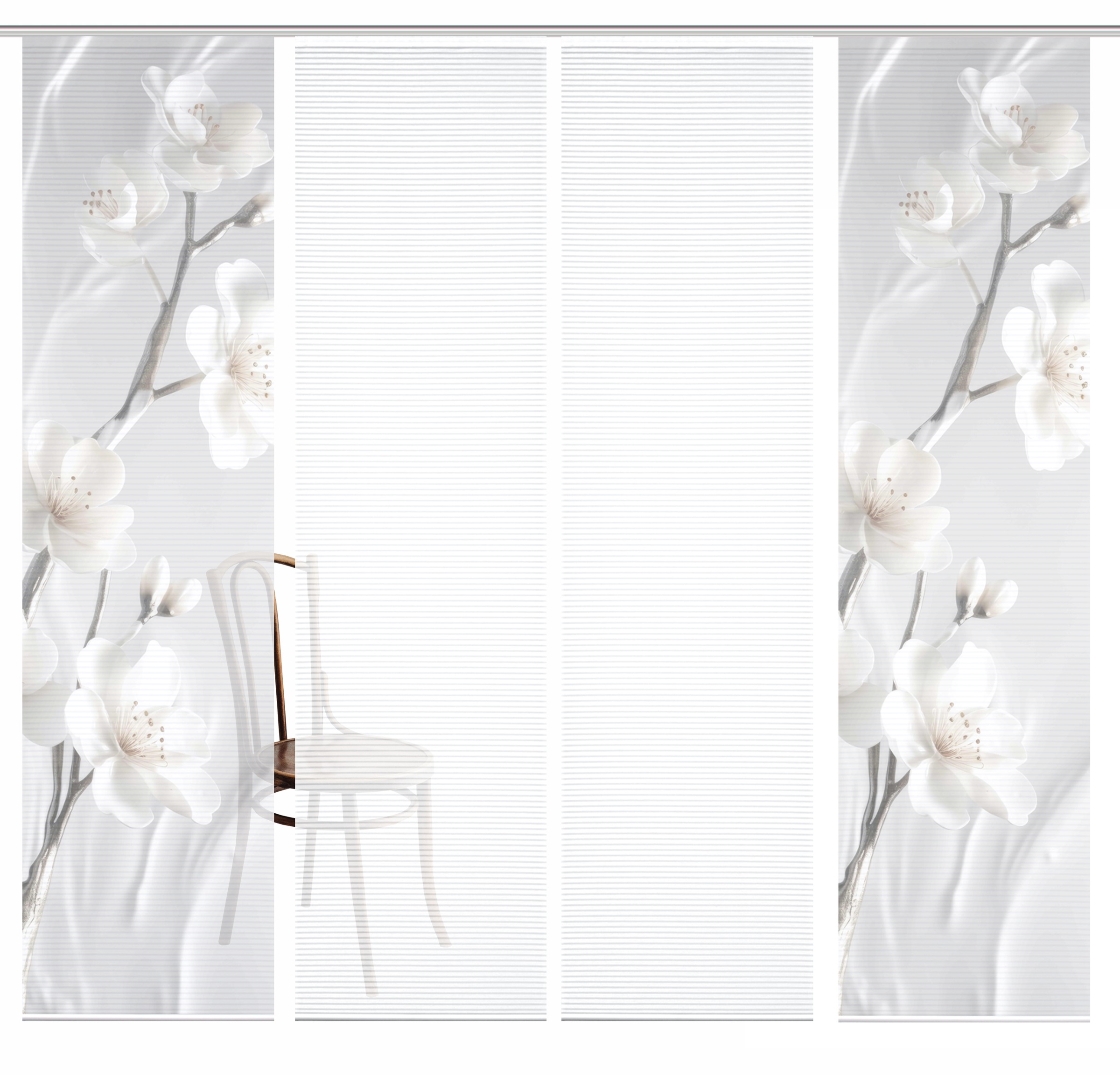 HOME in green Schiebegardine »LAIRA« Paneelwagen 4 Stk. tlg. SET DIGITALDRU günstig online kaufen