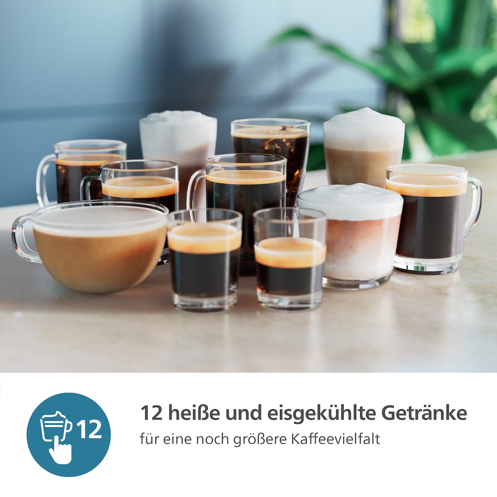 Philips Kaffeevollautomat »EP4441/50 4400 Series, 12 Kaffeespezialitäten (heiß oder eisgekühlt),«