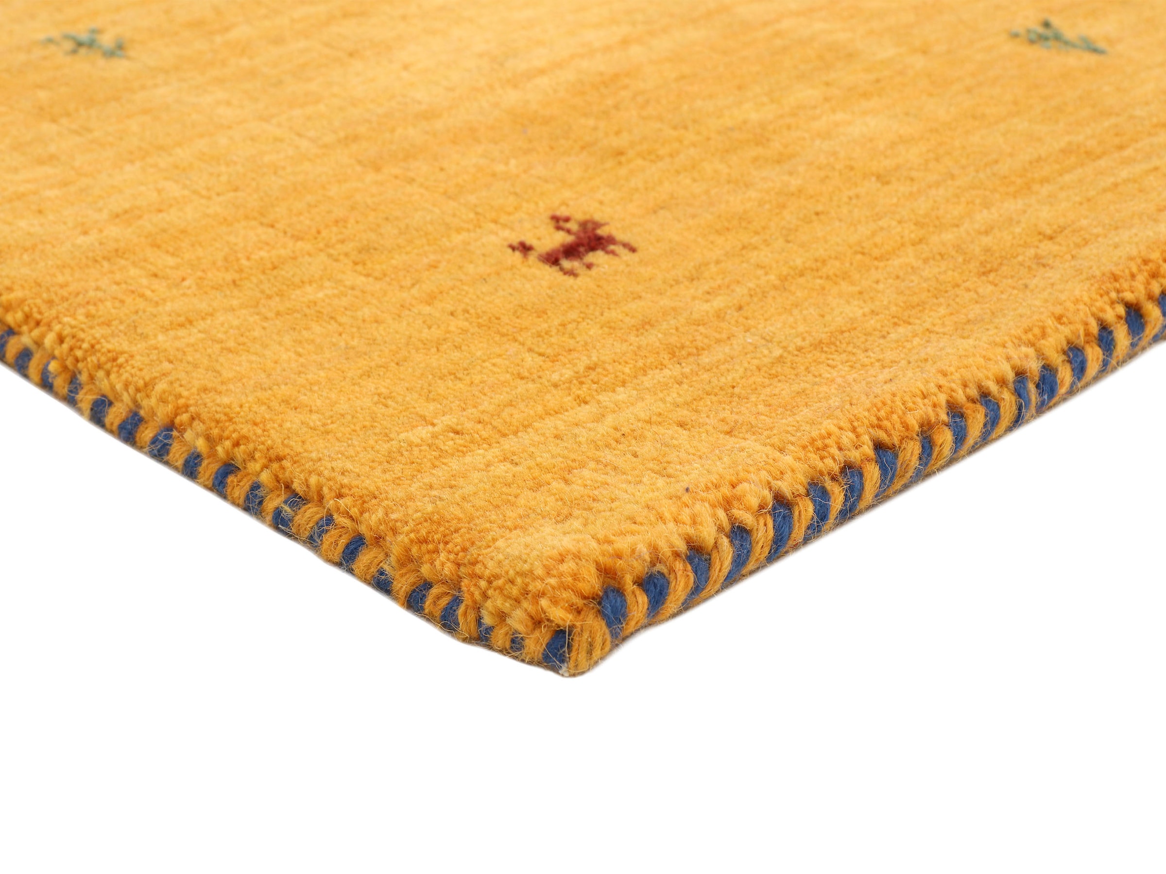 carpetfine Wollteppich »Gabbeh Uni, auch als Läufer erhältlich«, rechteckig, 15 mm Höhe, reine Wolle, handgewebt, Gabbeh Loom Tiermotiv, große Farbauswahl