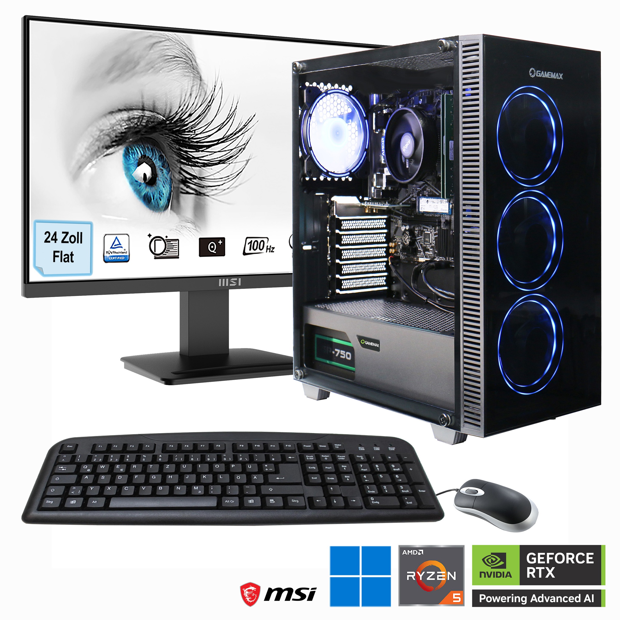 Gaming Pc Auf Raten Ohne Bonität GAMEMAX PC-Komplettsystem »MegaDeal Gaming-PC-Set Draco XD«, Windows 11