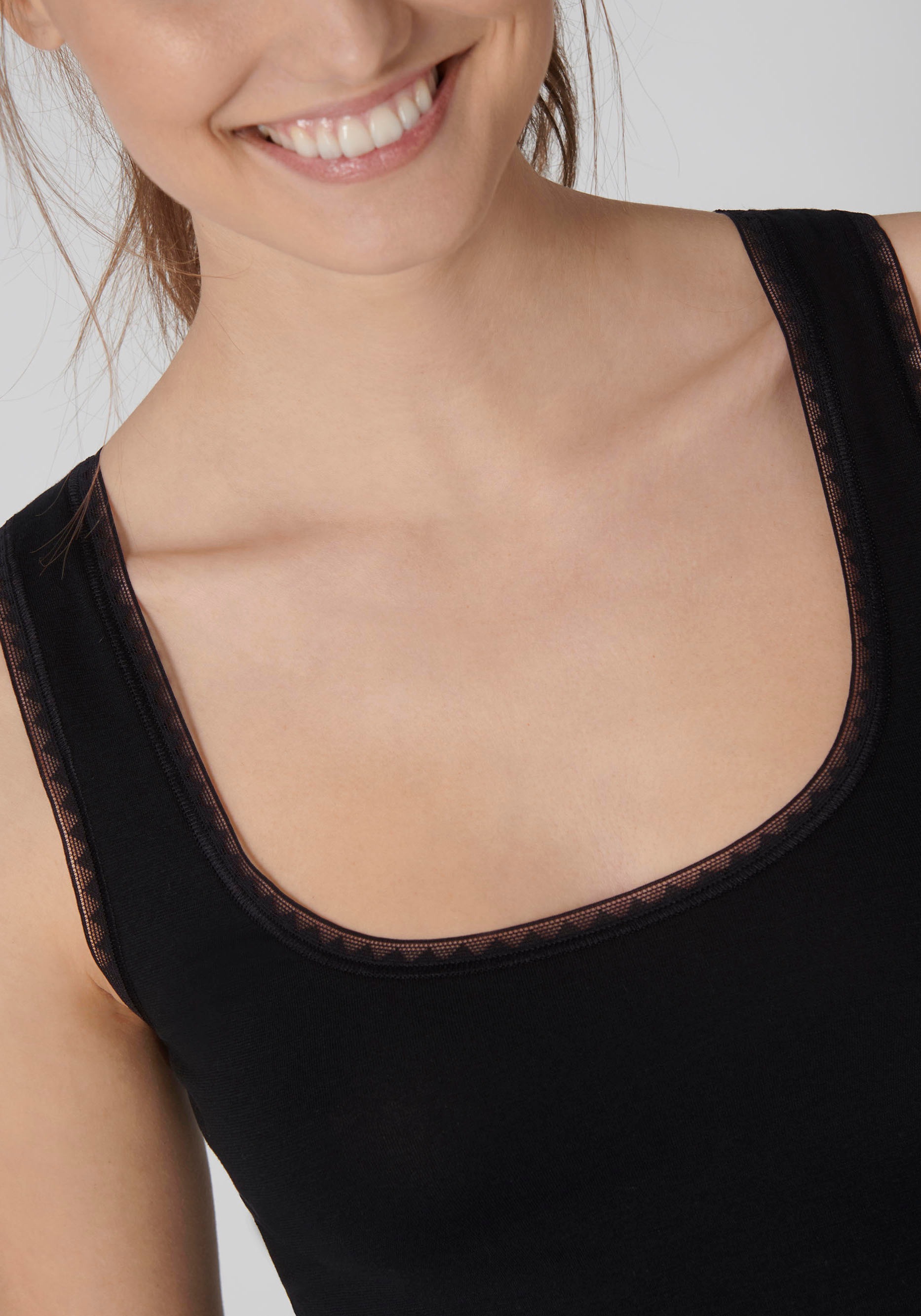 sloggi Unterhemd »GO Tank Top C2P«, (2 St., 2er Pack), zarte Spitzendetails