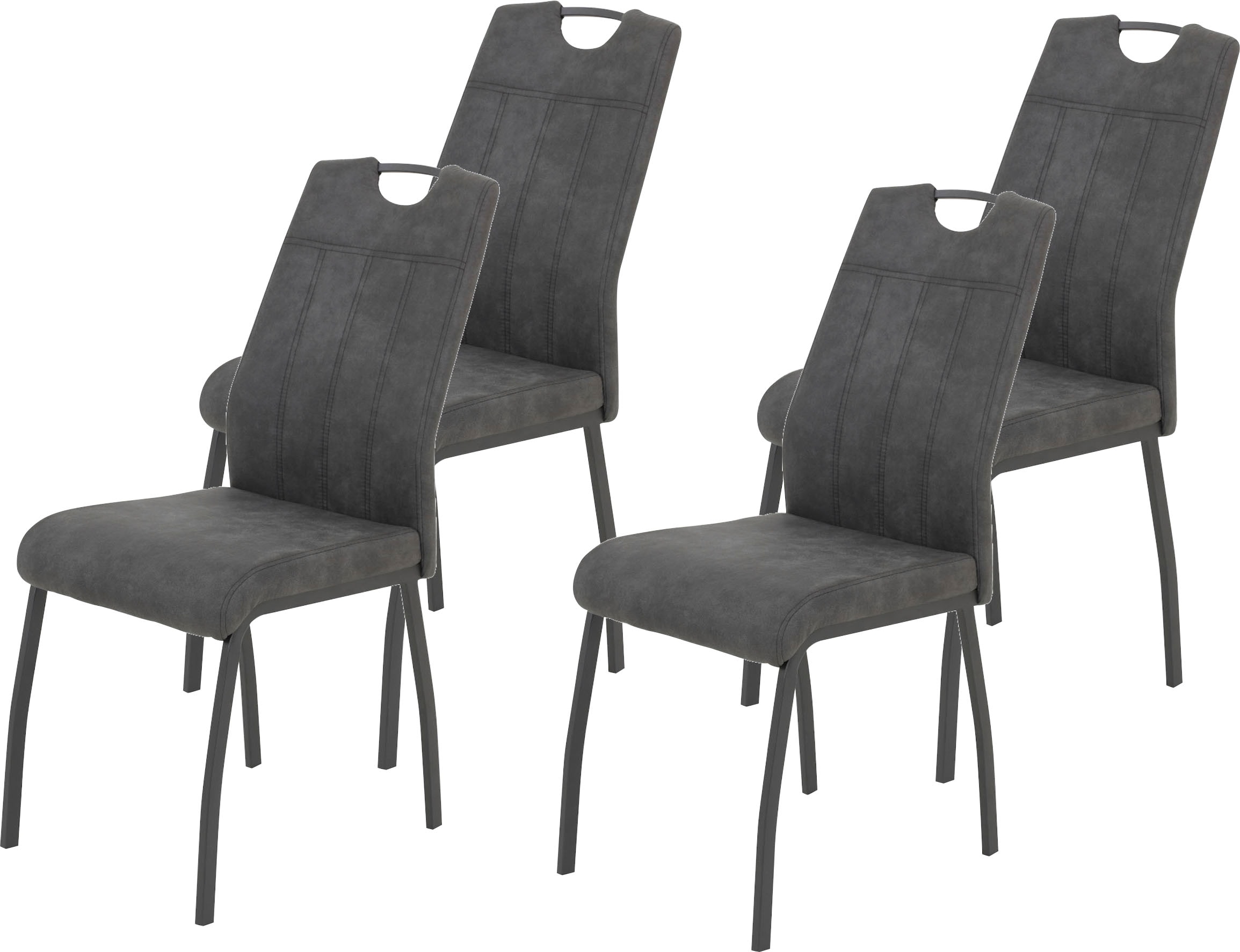 HELA Esszimmerstuhl »ELIF«, (Set), 4 St., Microfaser, 140 Kg Belastbar, Küchenstuhl
