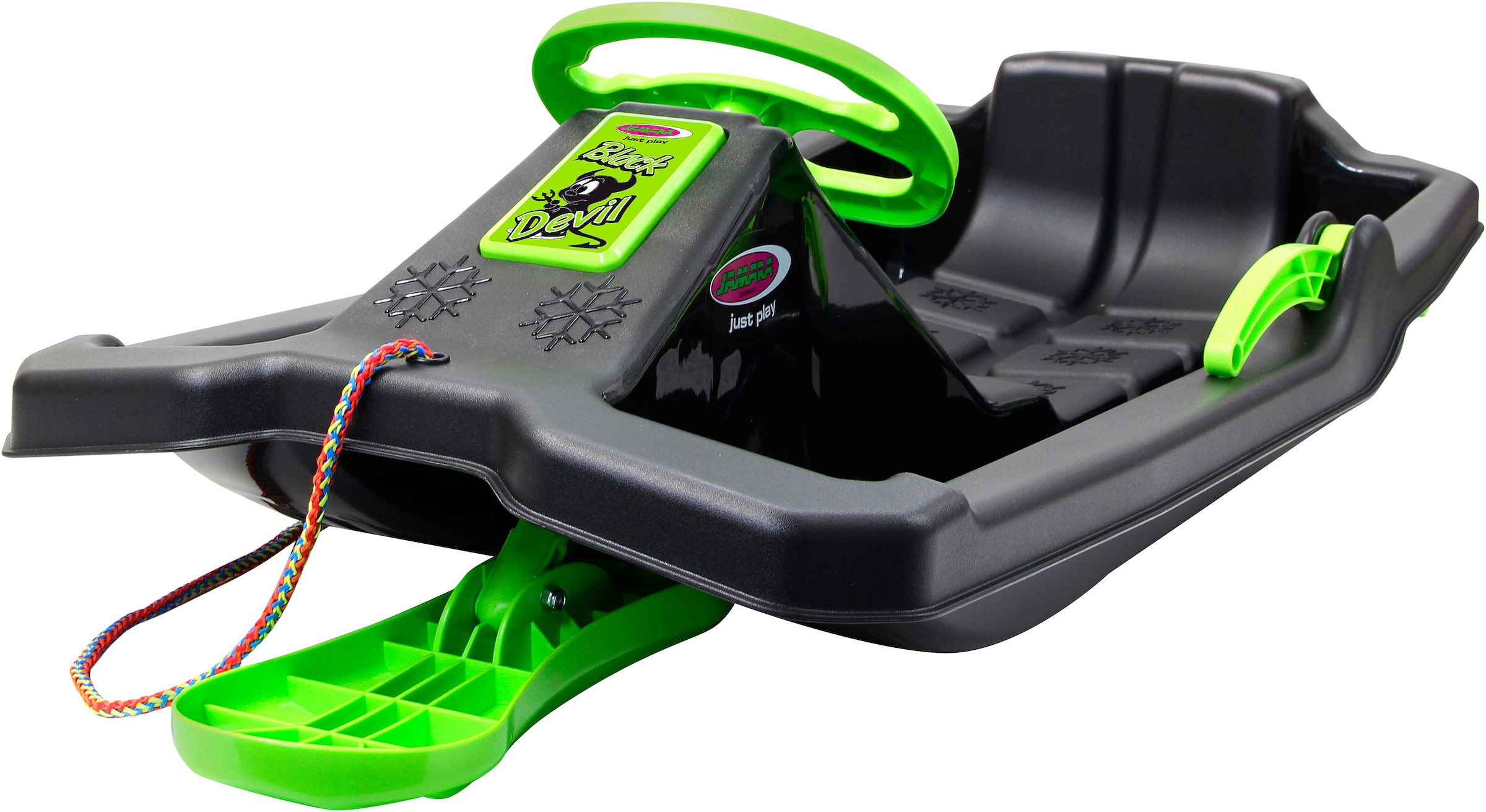 Jamara Bob »Snow Play Bob Black Devil 84cm schwarz mit Lenkrad und Bremse«, Made in Europe