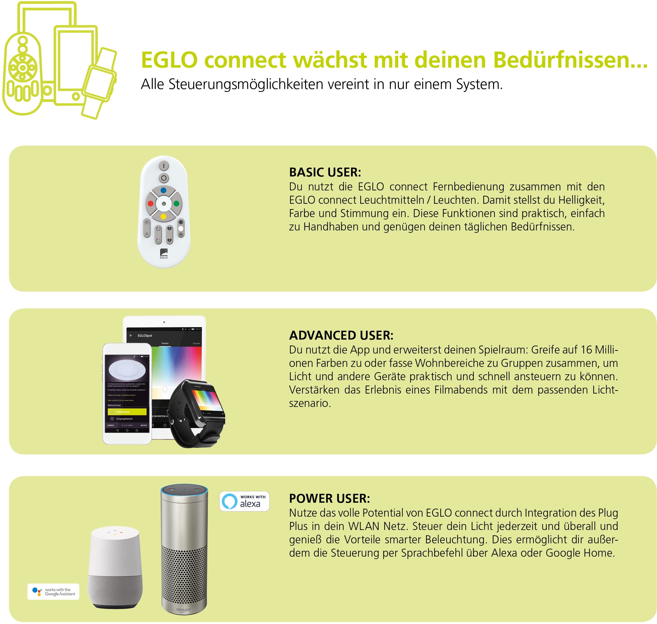 EGLO Pendelleuchte »RIODEVA-C«, 1 flammig, Leuchtmittel LED-Board | LED fest integriert, Hängeleuchte, EGLO CONNECT, Steuerung über APP + Fernbedienung