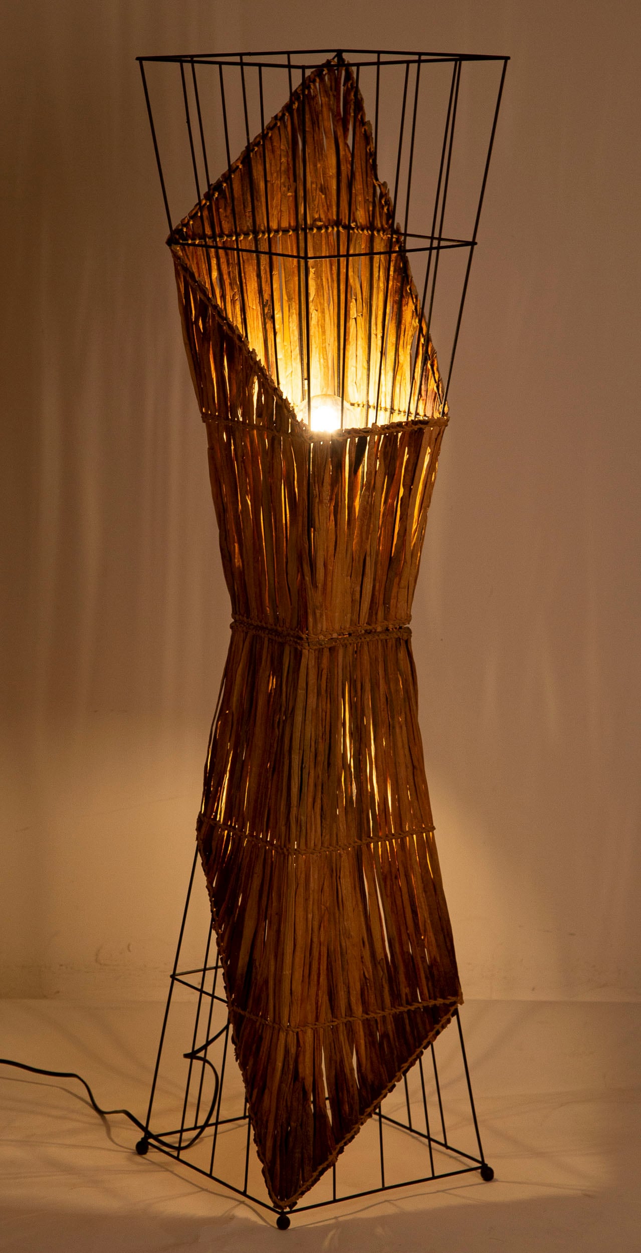 NOWA Stehlampe »RINCA«, Leuchtmittel E27 | ohne Leuchtmittel, Stehleuchte, Grasgeflecht, Wohnbereich, Flur, Design, Schlafzimmer