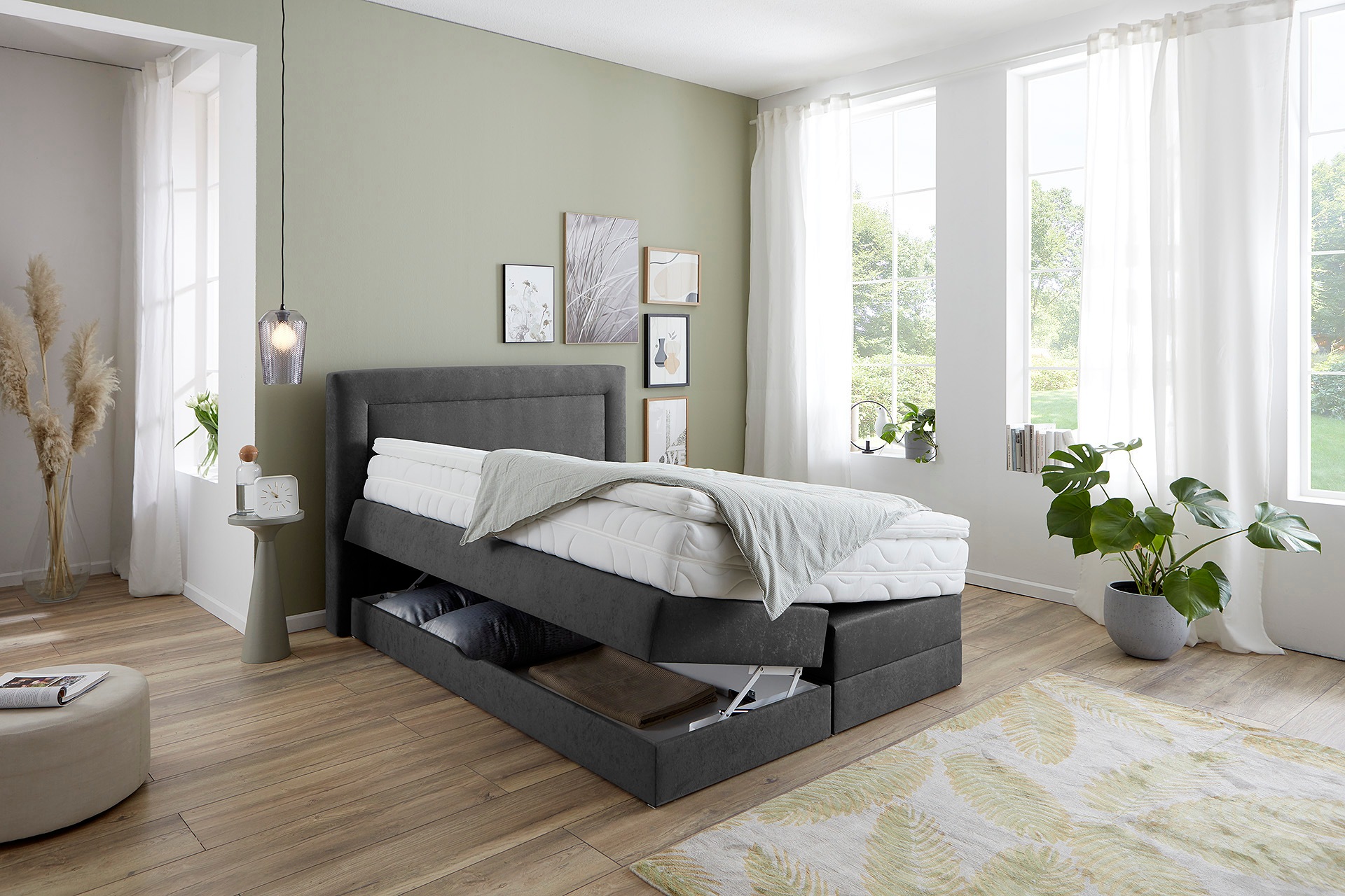 Westfalia Schlafkomfort Boxspringbett wahlweise mit Bettkasten und Topper günstig online kaufen