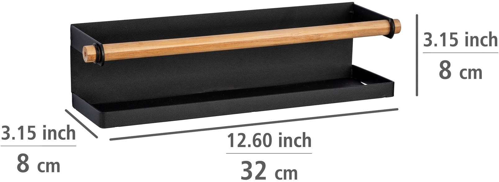 WENKO Gewürzregal »Modell Magna«, magnetisches Küchenregal aus Metall, Befestigung ohne Bohren