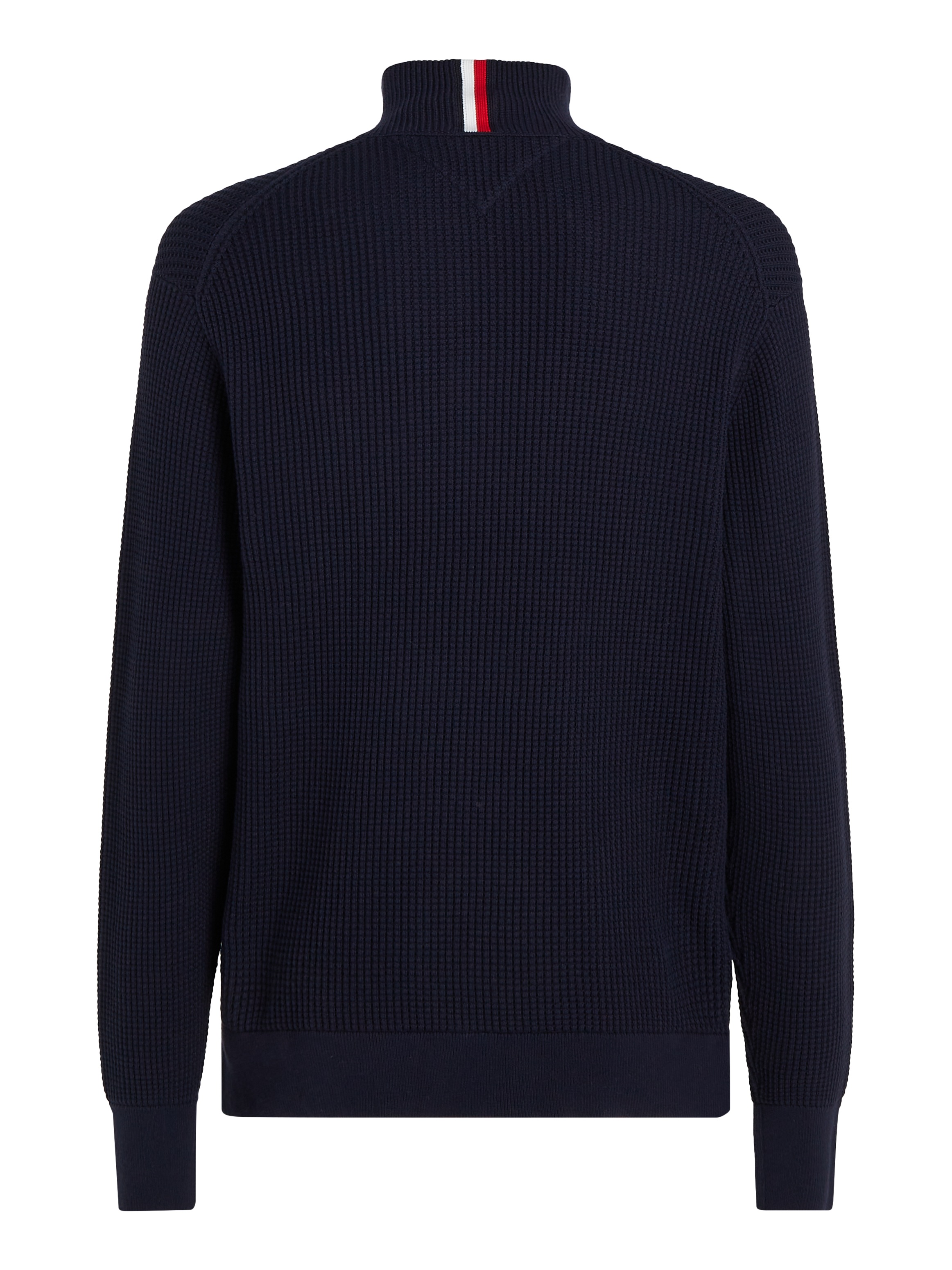 Tommy Hilfiger Rundhalspullover »HILFIGER GRAPHIC WAFFLE ZIP MOCK«