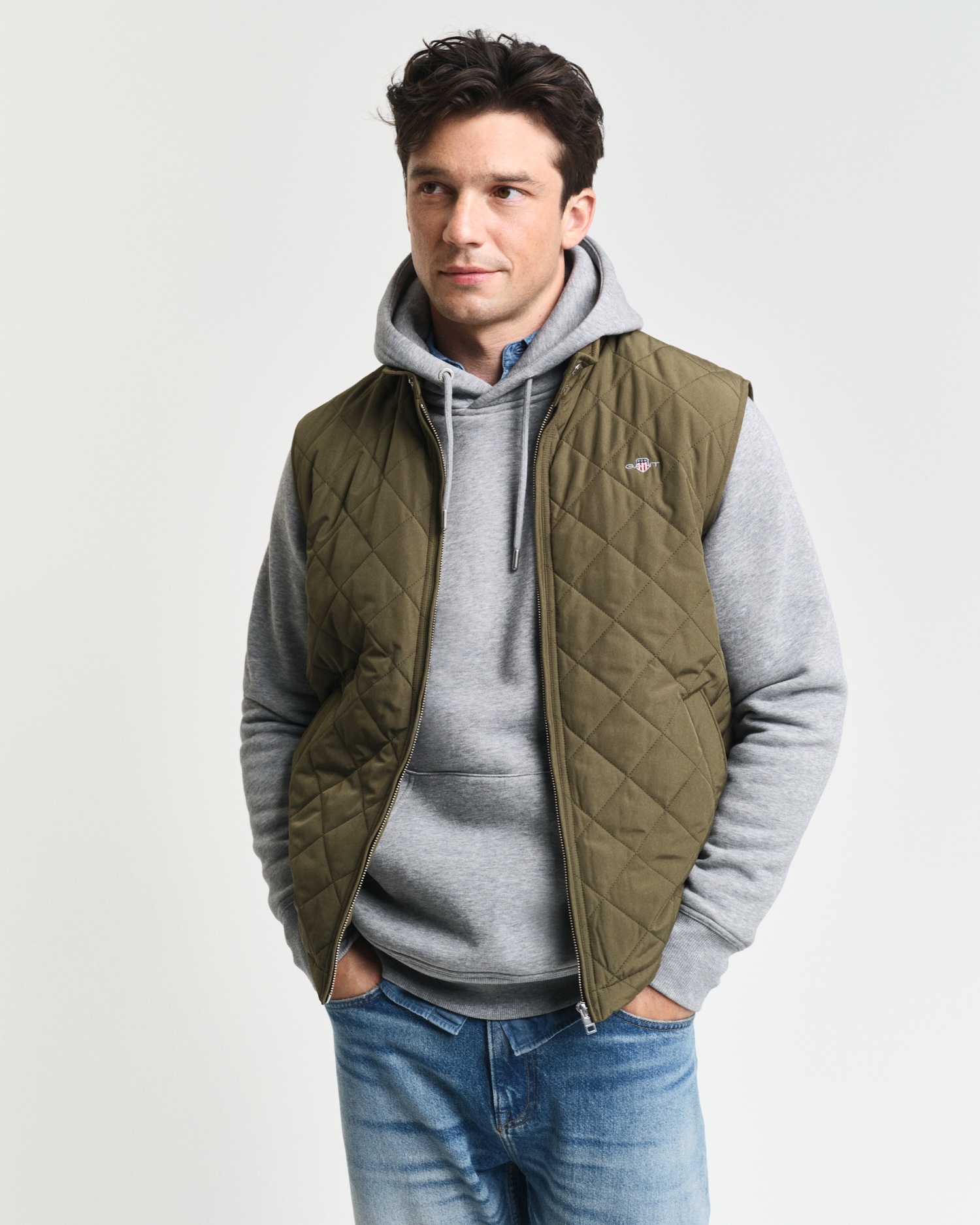 Gant Steppweste »QUILTED WINDCHEATER VEST«, mit Wattierung aus recyceltem Polyester
