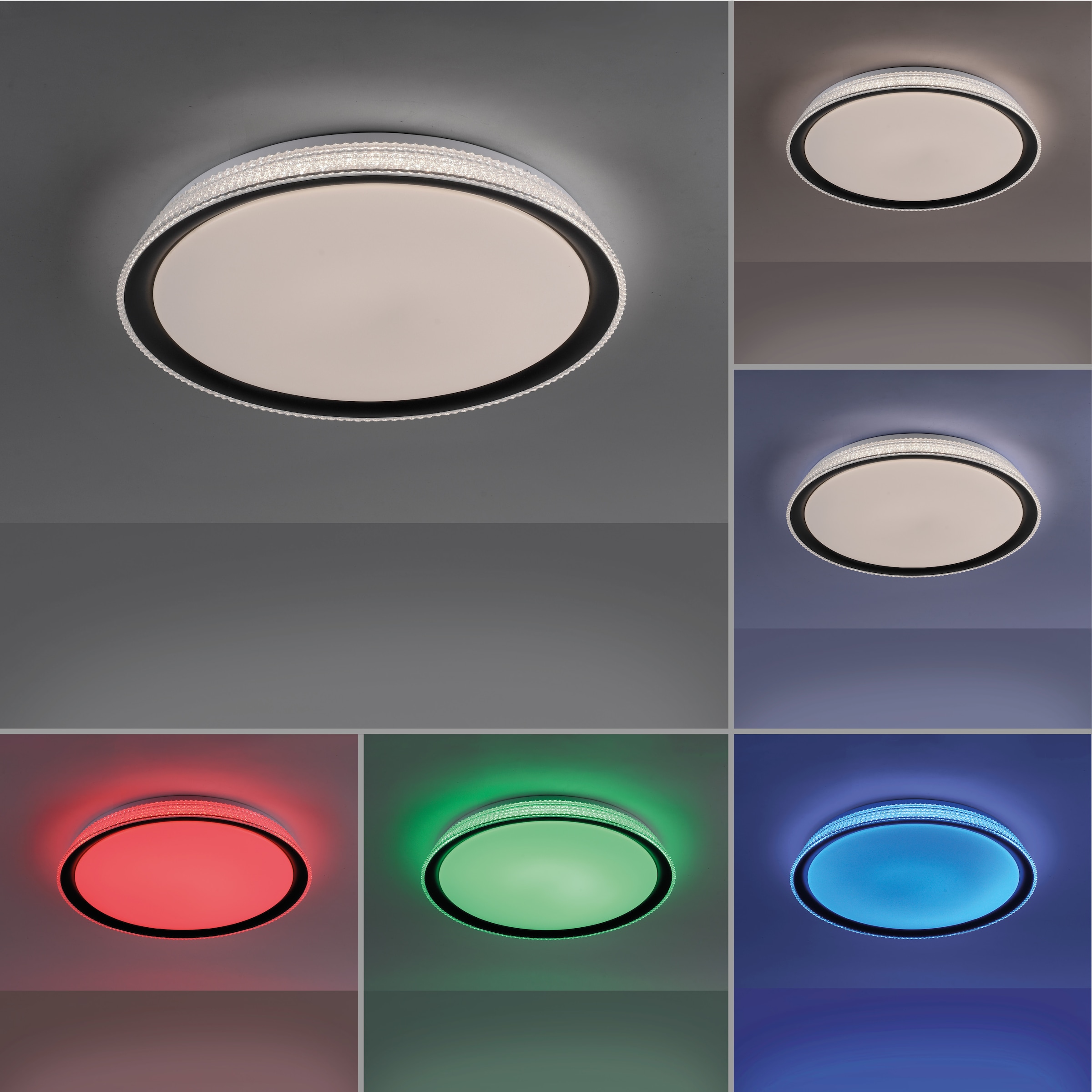JUST LIGHT Deckenleuchte »Ls-KARI«, 1 flammig, Leuchtmittel LED-Board | LED fest integriert, RGB+tunable white, Infrarot inkl., Fernbedienung, Smarthome fähig