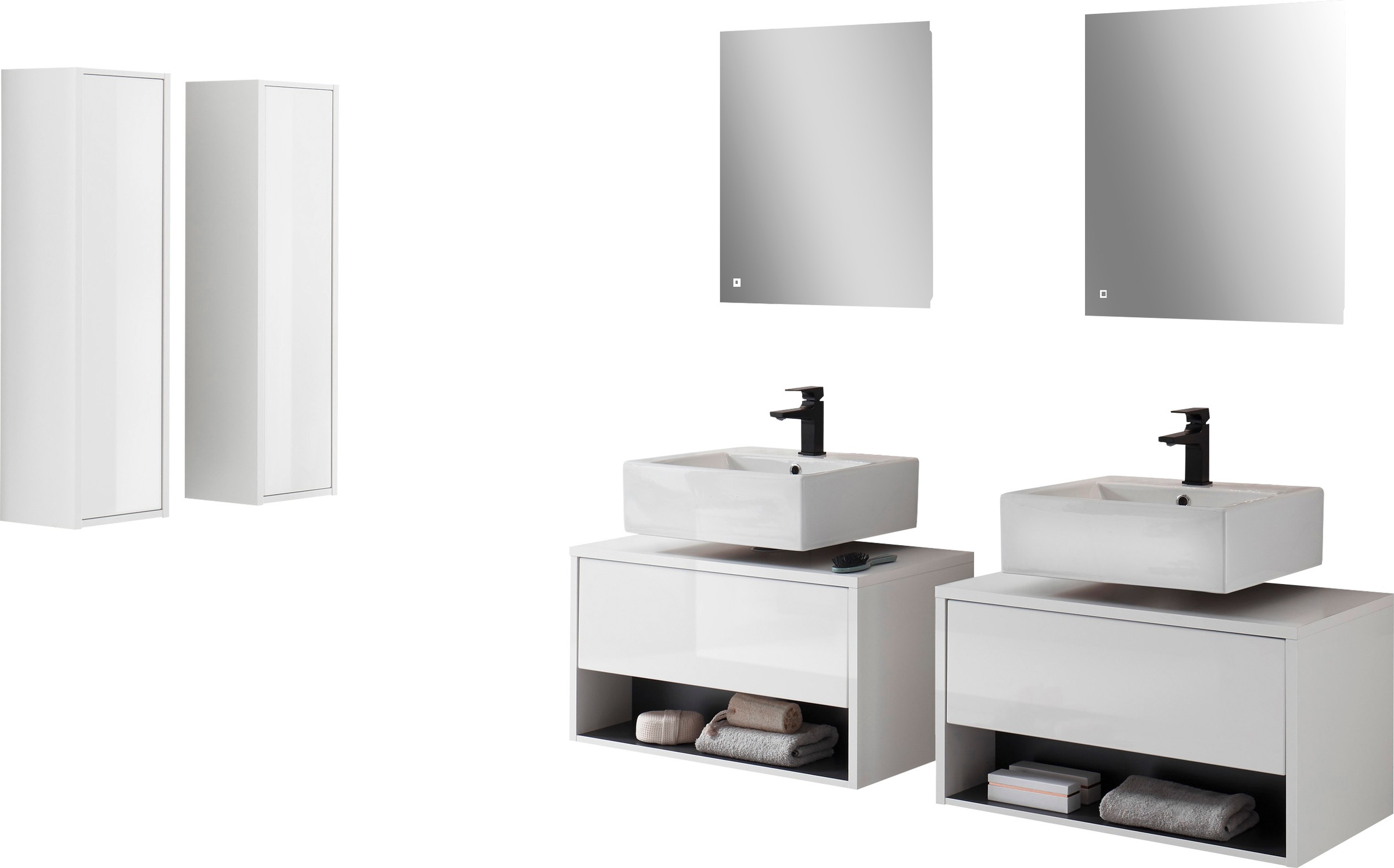 PLACES OF STYLE Badmöbel-Set »Studio Line, Bad im modernen Design, 6-teilig günstig online kaufen