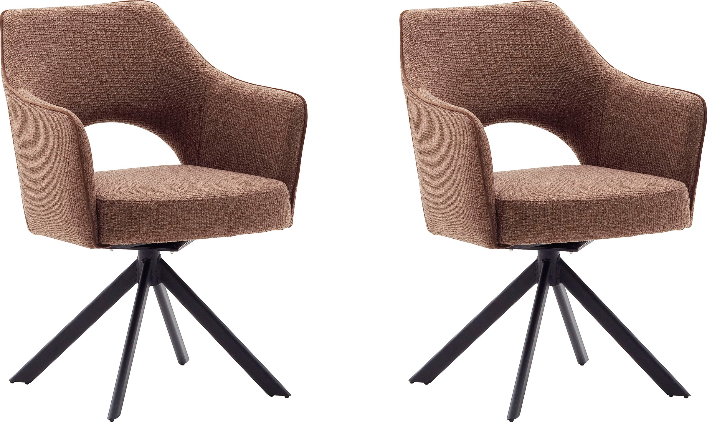 MCA furniture 4-Fußstuhl »Tonala« (Set) 2 Stk. Velourstoff grob (2er-Set), günstig online kaufen
