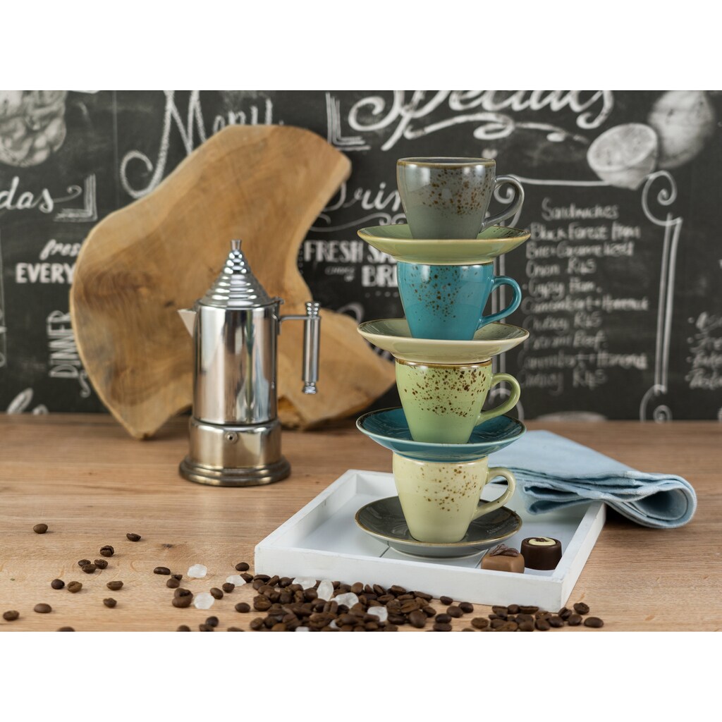 CreaTable Espressotasse Kaffeetasse NATURE COLLECTION Set 8 Tlg CreaTable Espressotasse Kaffeetasse NATURE COLLECTION Set 8 Tlg