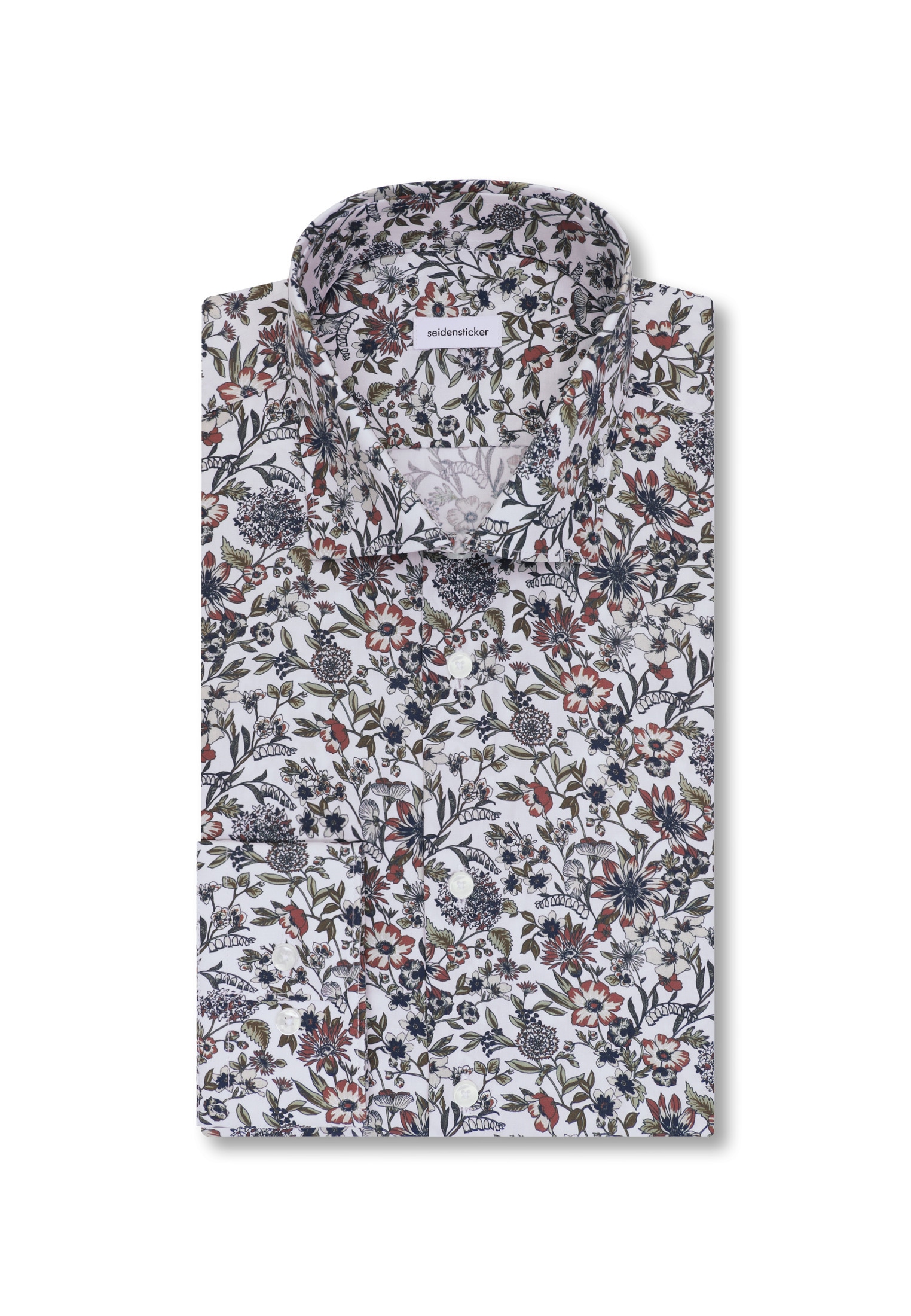 seidensticker Businesshemd »Schwarze Rose« Slim 1/1 Kentkragen Druck