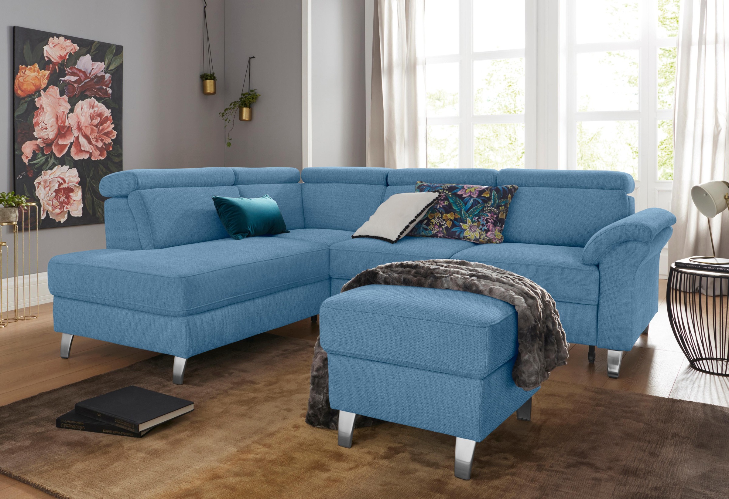 sit&more Ecksofa »Arngast L-Form« inklusive Kopfteilverstellung und Federke günstig online kaufen