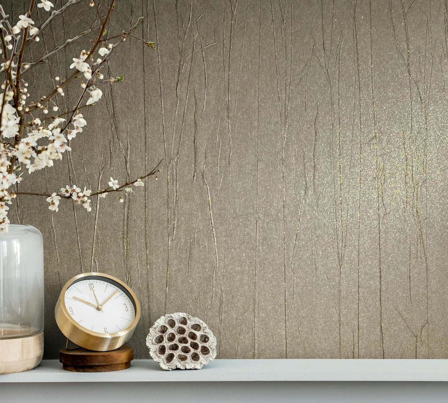 Marburg Vliestapete »Tapete Crushed Shimmer«, Crushoptik, moderne Vliestape günstig online kaufen