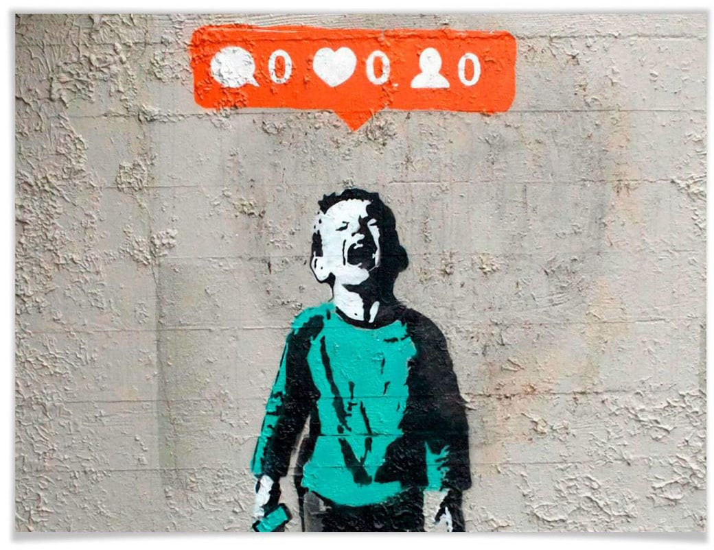 Schriftzug, Bild, bestellen St.), »Graffiti Wandposter likes Nobody Poster Wall-Art online me«, (1 Poster, Wandbild, Bilder