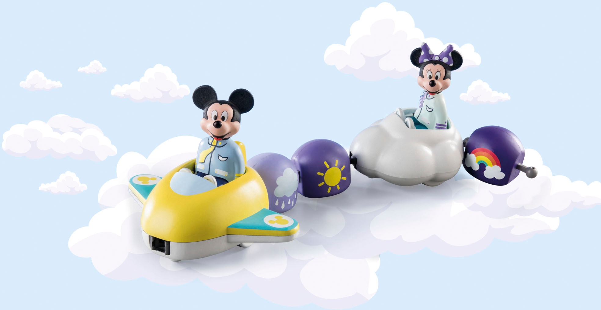 Playmobil® Konstruktions-Spielset »Mickys & Minnies Wolkenflug (71320), Playmobil 1-2-3«, (7 St.), Made in Europe