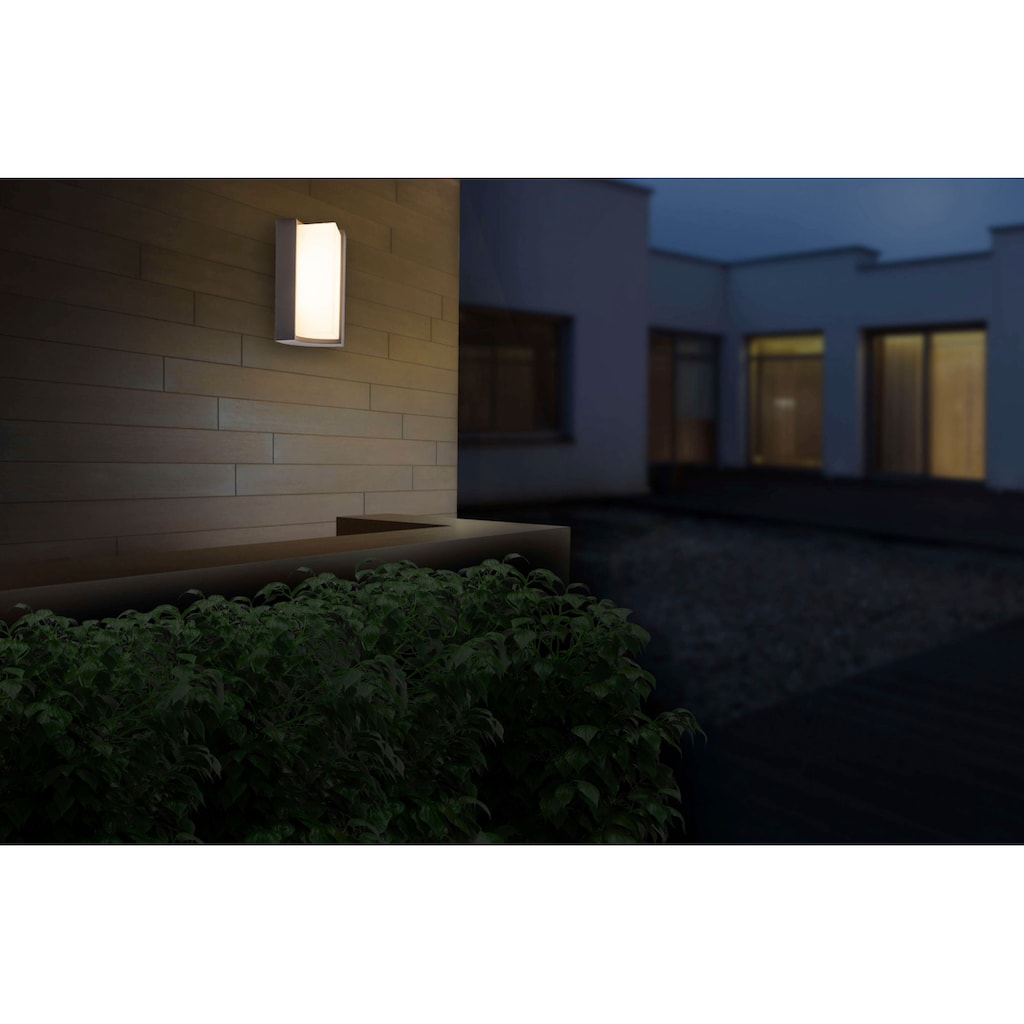 näve LED Außen-Wandleuchte »Rico«, 1 flammig-flammig, Wandleuchte, Terrasse, anthrazit, Höhe: 14,8cm, LED warmweiß