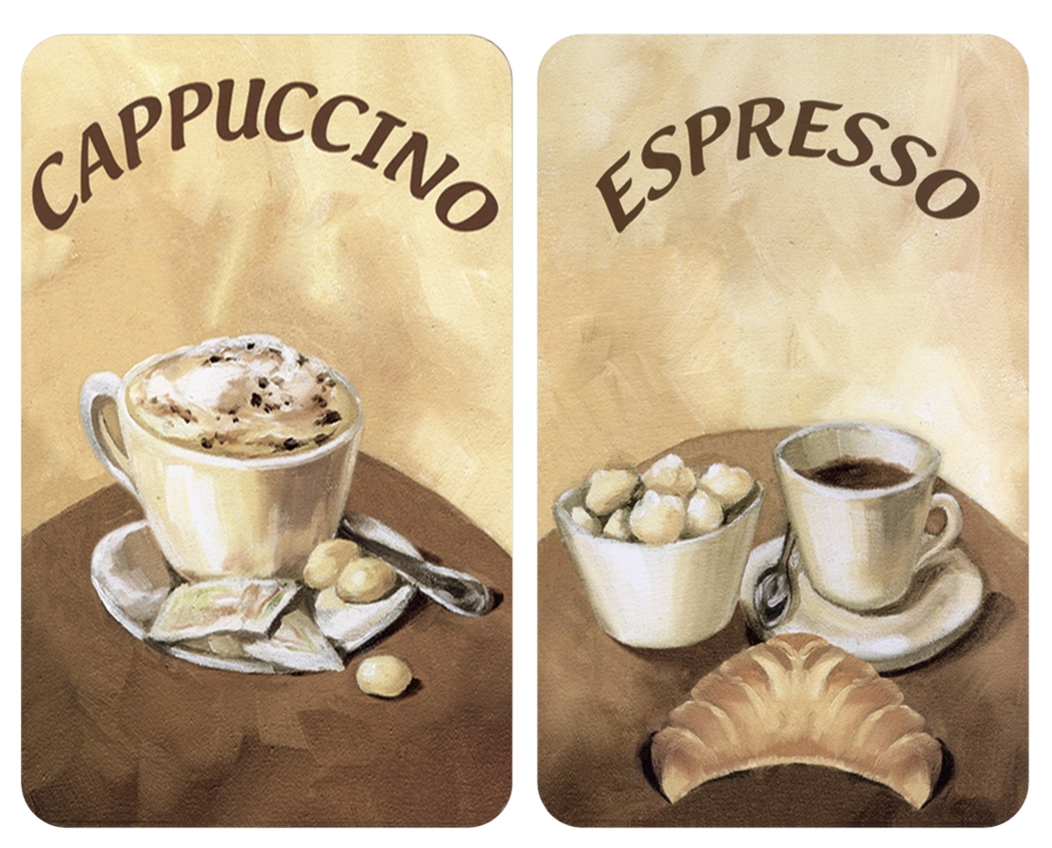 WENKO Herd-Abdeckplatte »Universal Modell Kaffee«, (Set, 2 tlg.), Herdabdec günstig online kaufen