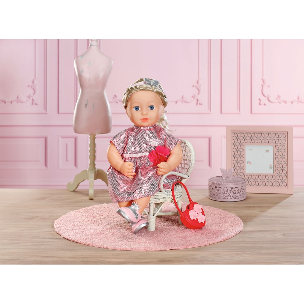 Baby Annabell Puppenkleidung »Deluxe Glamour, 43 cm«, (Set, 5 tlg.), mit glitzernden Pailetten