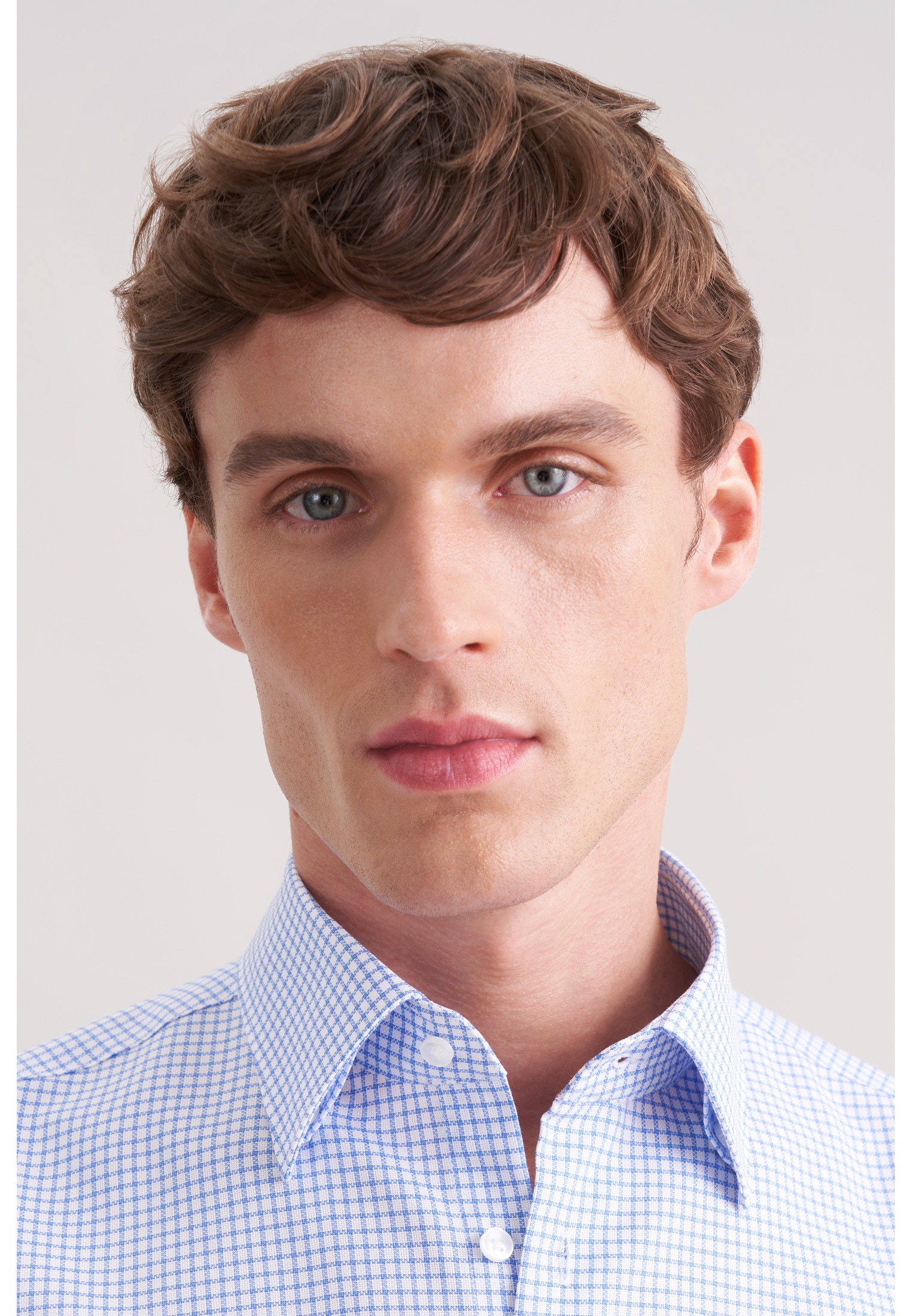 seidensticker Businesshemd »Schwarze Rose« Slim 1/1 Covered-Button-Down-Kragen Karo