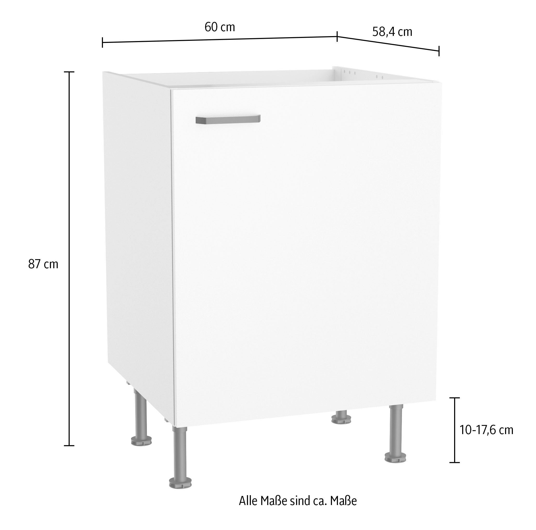 KOCHSTATION Spülenschrank »KS-Paula« 60 cm breit, 87 cm hoch, mit 1 Tür