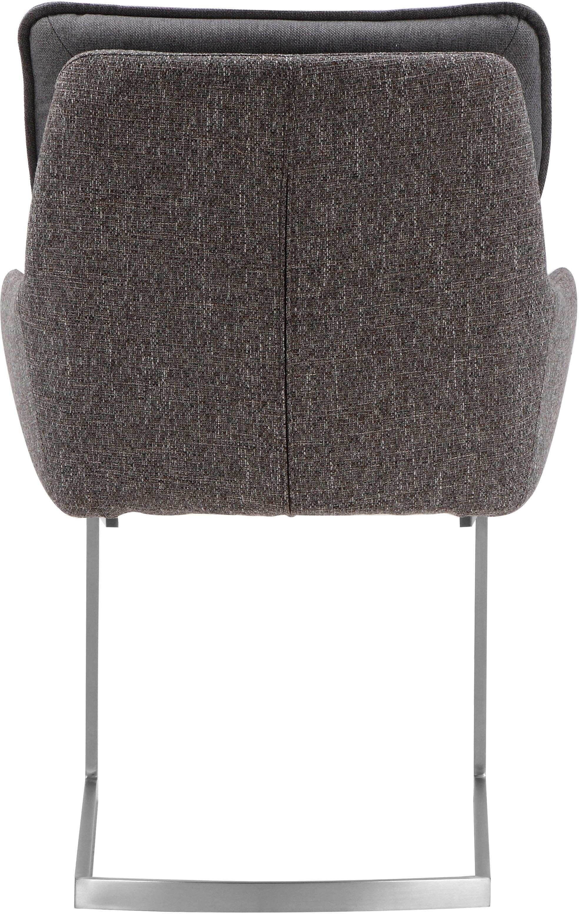Places of Style Esszimmerstuhl »Durham«, (Set), Struktur (100% Polyester), 2er-Set in modernem Design, Sitz und Rücken gepolstert