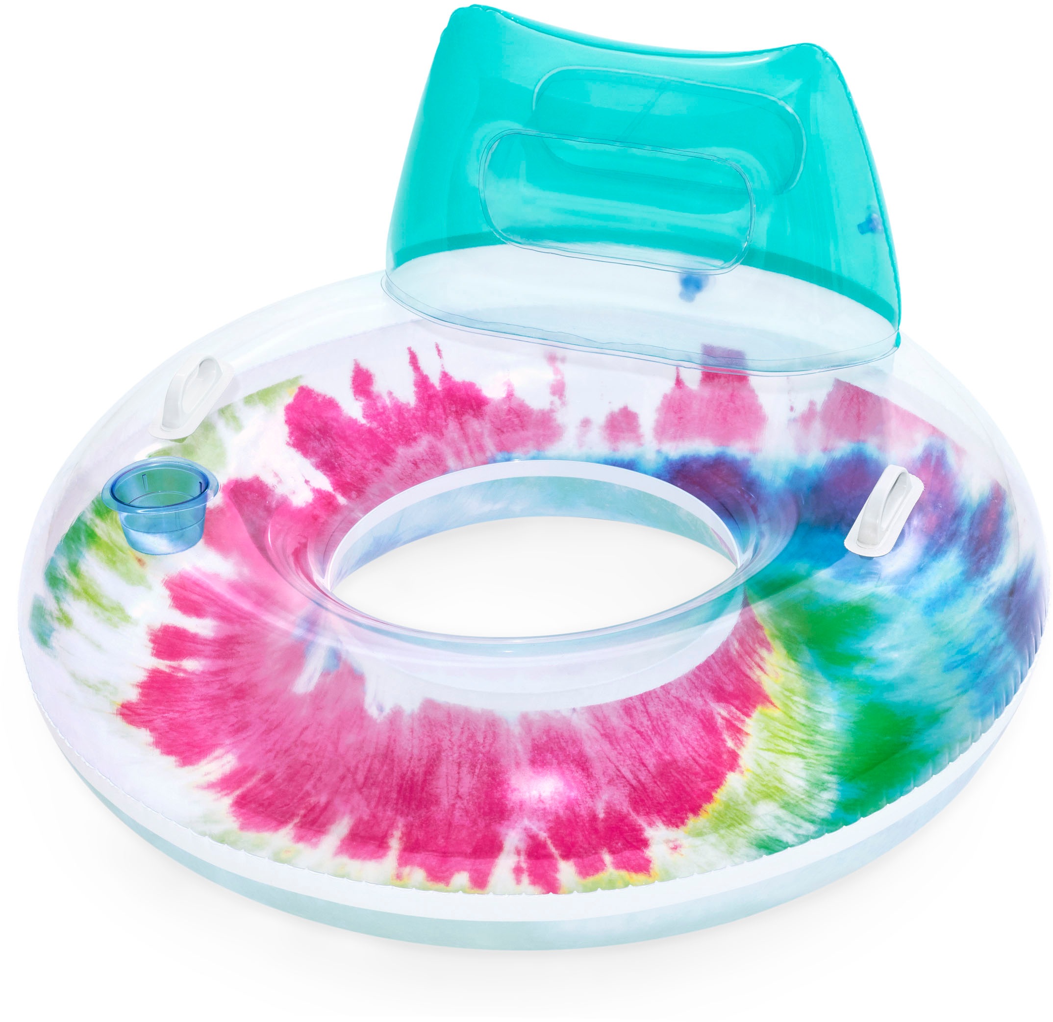 Bestway Schwimmring »Tie Dye«, max. Belastbarkeit 90 kg, mit Kopfstütze und Haltegriffen