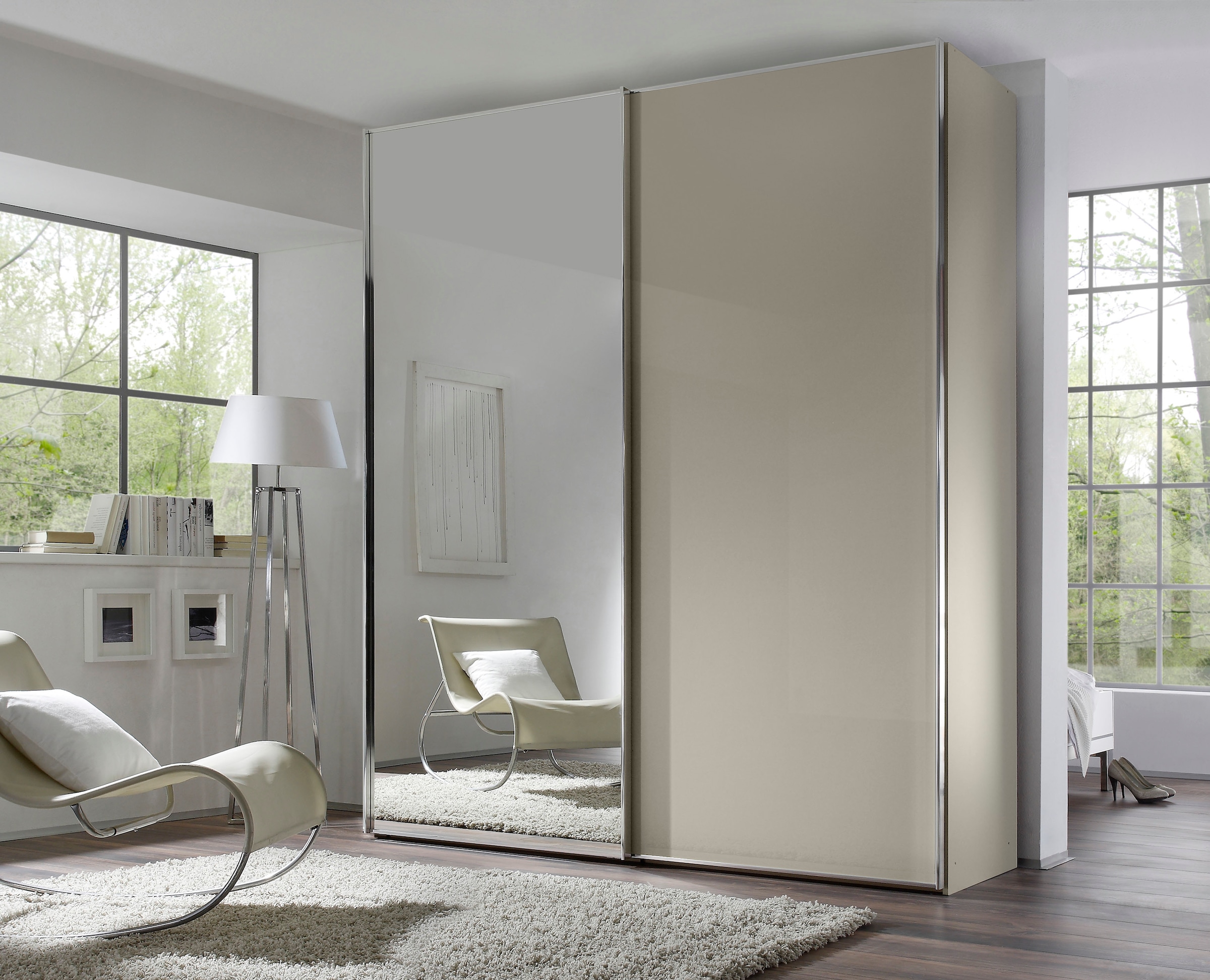 STAUD Schwebetürenschrank »Sinfonie Plus, edles Design in hochwertiger Qualität, Made in Germany« Mit Spiegeltüre und in vier verschiedenen Ausstattungsvarianten