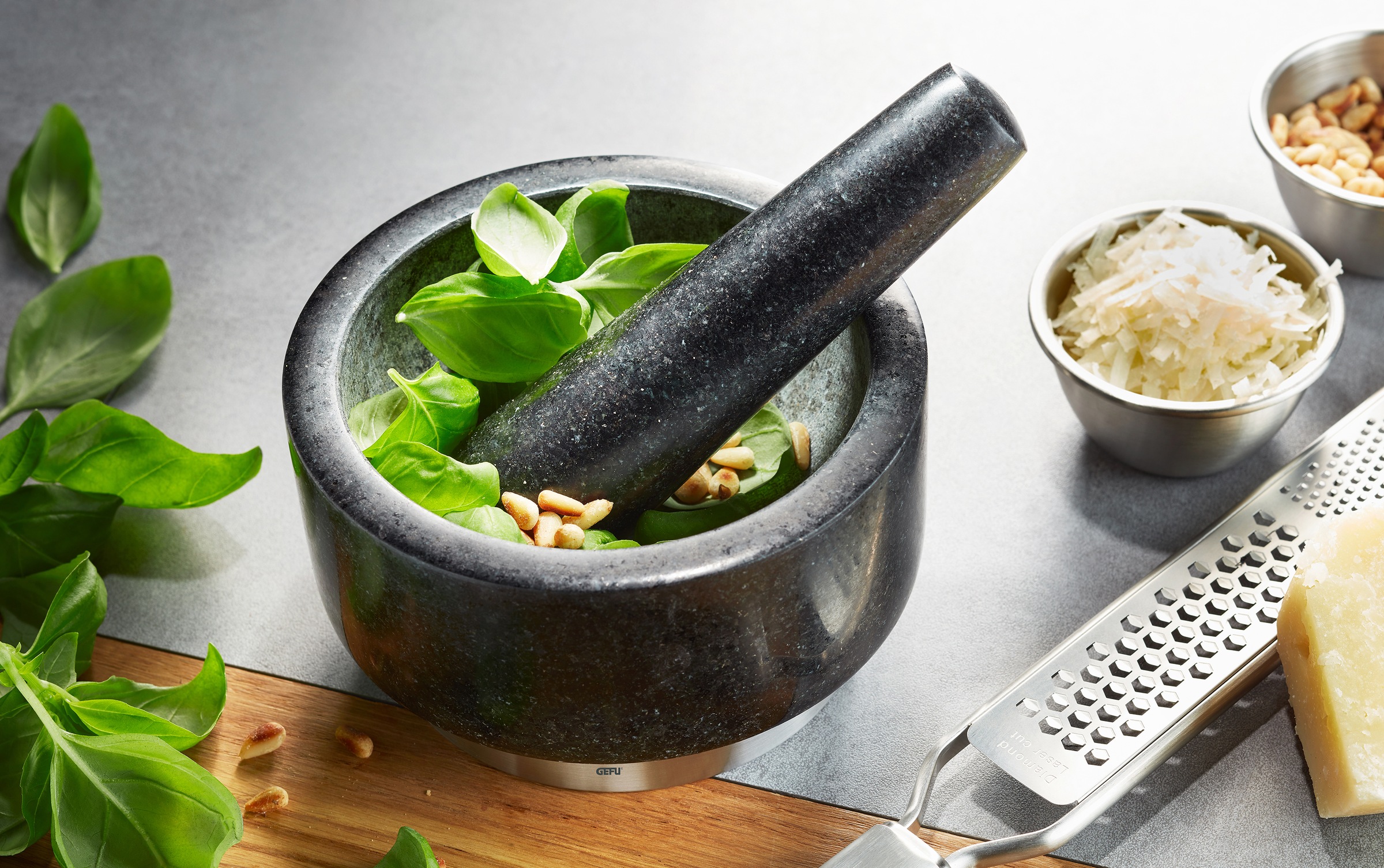 GEFU Mörser »X-PLOSION®« Granit, Edelstahl, Ø 14 cm günstig online kaufen