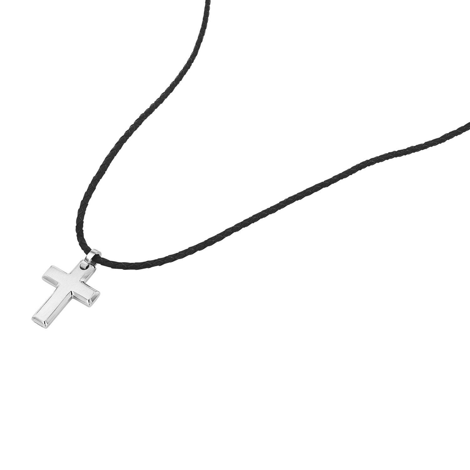 TOM TAILOR Kette mit Anhänger »Schmuck Geschenk Edelstahl Leder Kreuz«