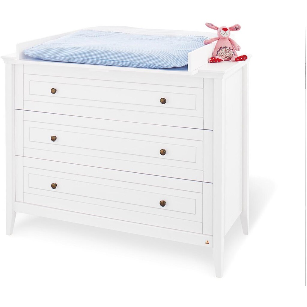 Pinolino® Babyzimmer-Komplettset »Smilla«, (Set, 3 St.), breit; mit Kinderbett, Schrank und Wickelkommode