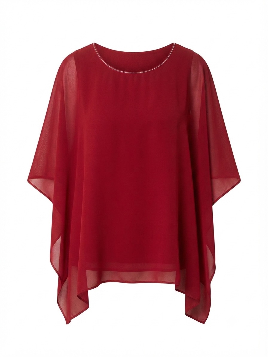 Seidel Moden Blusenponcho Überschnittene Bluse im Poncho-Stil - MADE IN GERMANY