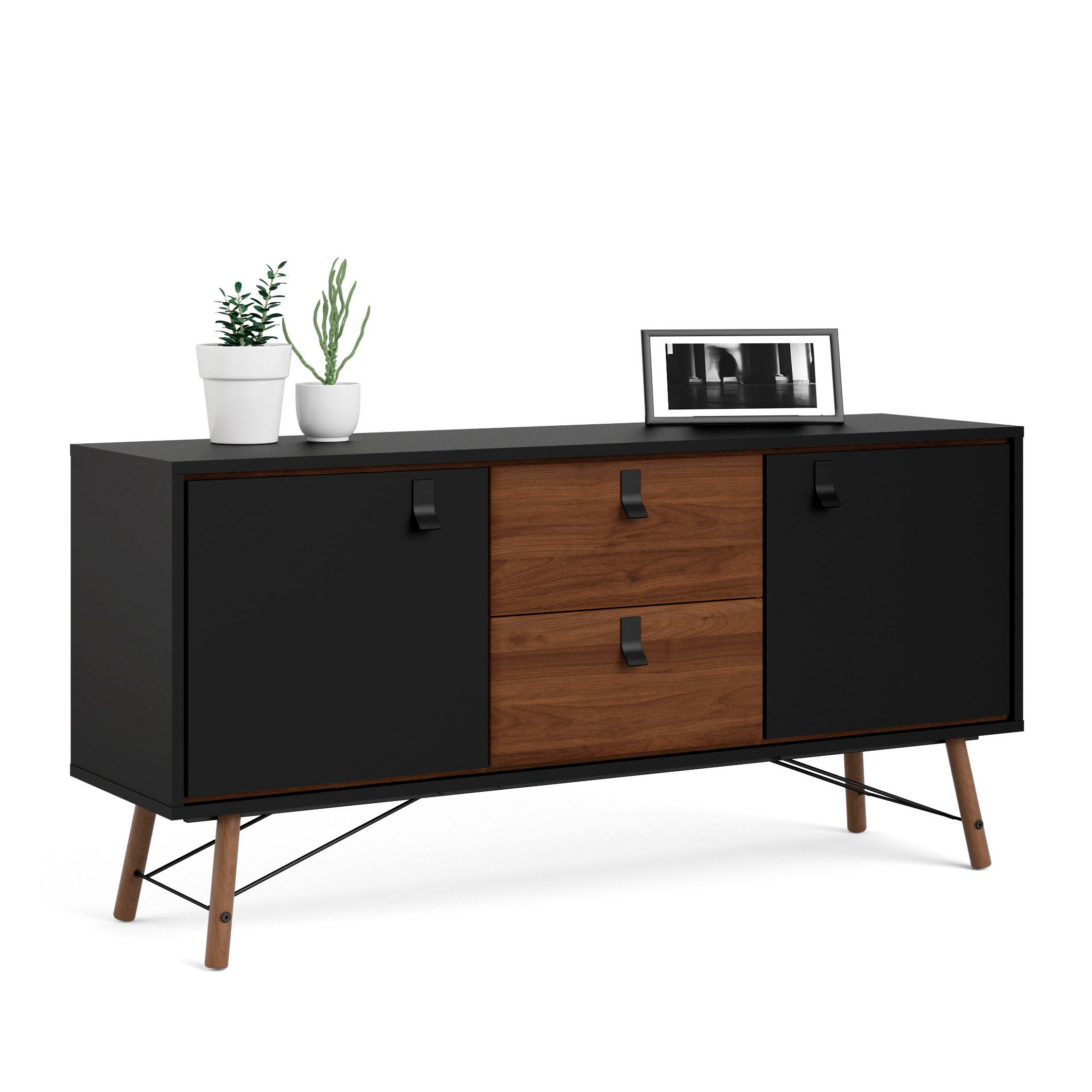 andas Sideboard »Ry Aufbewahrung, Schubladenschrank,«, Breite 150 cm, Höhe 72 cm, Kommode mit 2 Türen und 2 Schubläden