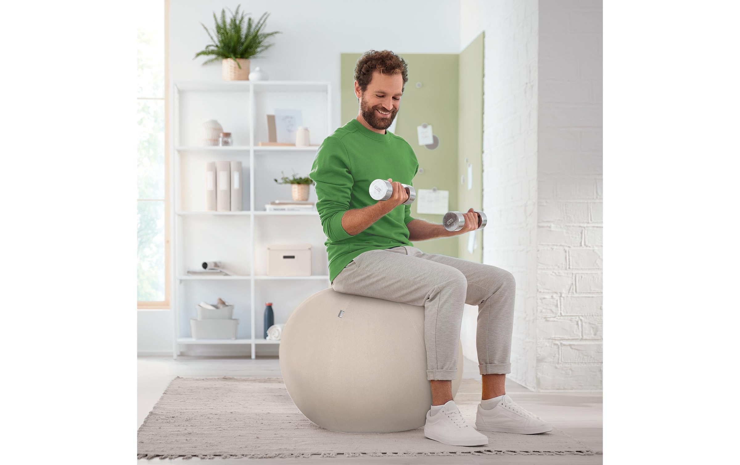 LEITZ Sitzball »Active 55 cm Hellgrau«