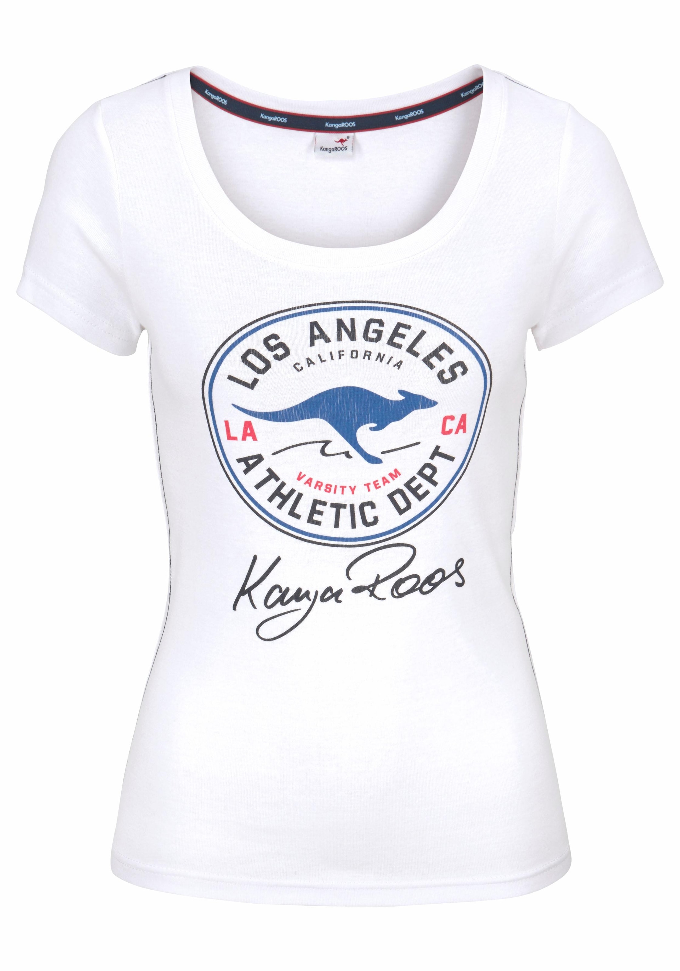 KangaROOS T-Shirt Kurzarm,  sehr figurbetont,  im Vintage-Design,  Rundhalsausschnitt