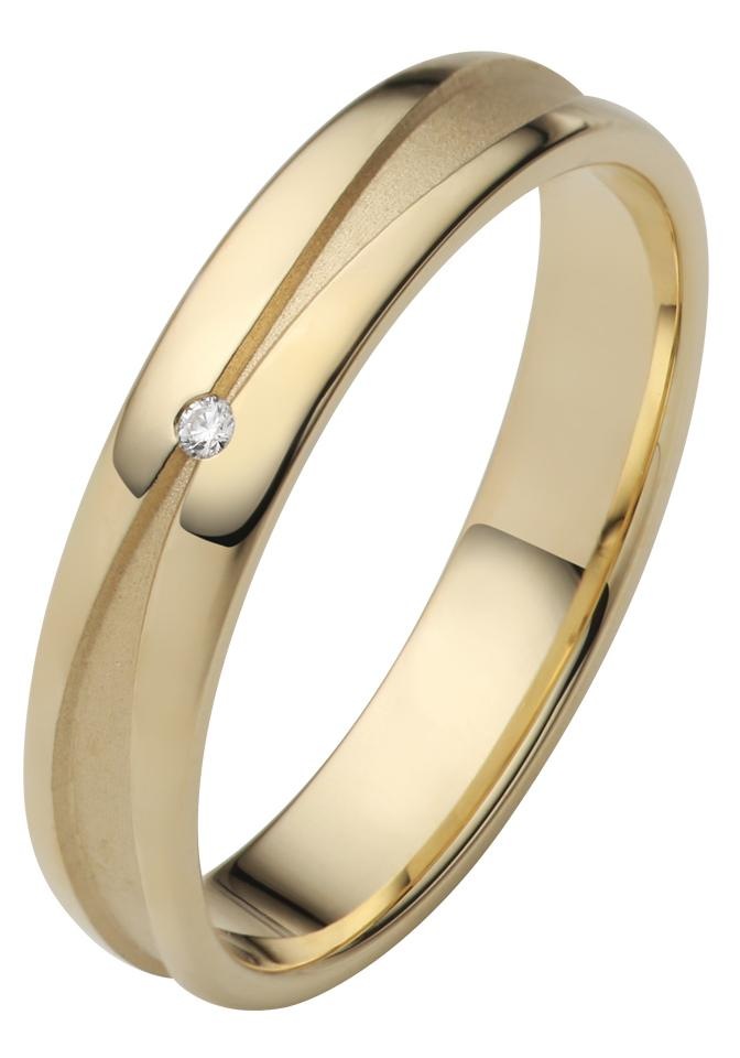 Firetti Trauring »Schmuck Geschenk Gold 750 Hochzeit Ehering "LIEBE"«, Made in Germany, wahlweise mit oder ohne Brillant