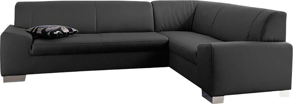 DOMO collection Ecksofa »Alisson, zeitlose Optik, flache Armlehnen, L-Form« günstig online kaufen