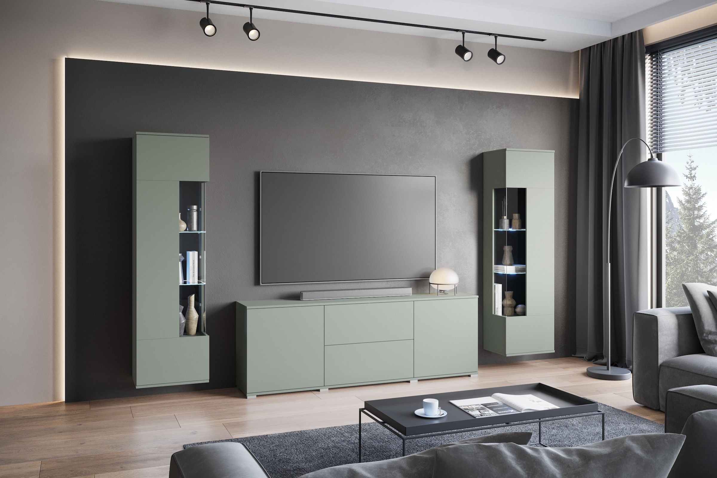 OTTO home Wohnwand »KENIA« Komplett-Set, 3 Stk. tlg.