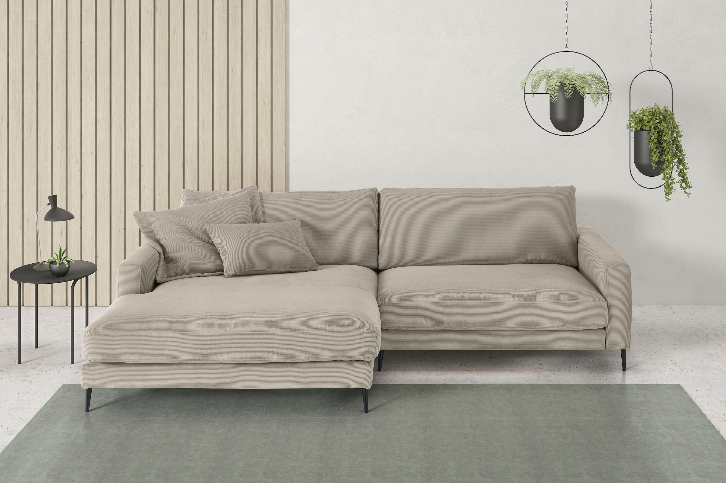 INOSIGN Ecksofa "Downtown, B/T/H: 272/190/84 cm L-Form", weicher Sitzkomfor günstig online kaufen