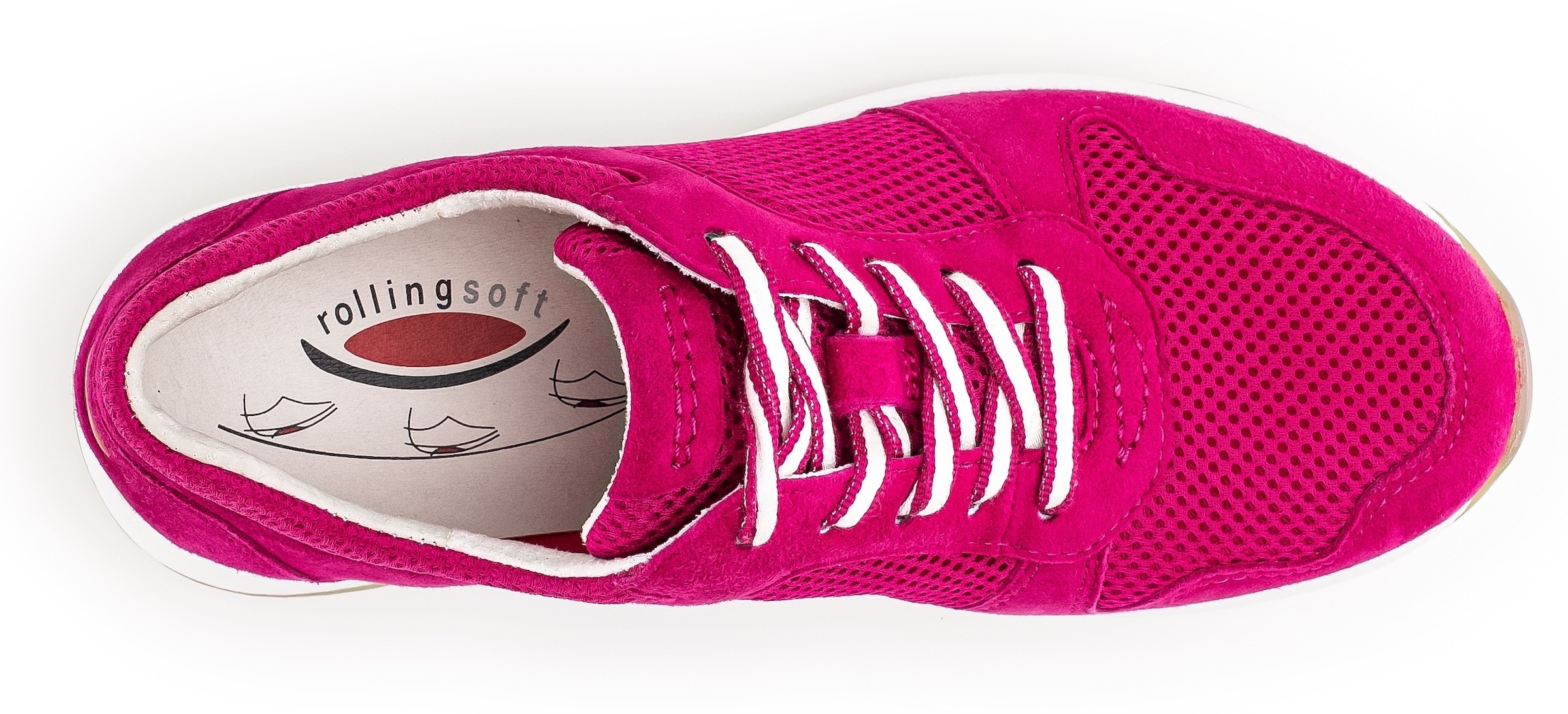 Gabor Rollingsoft Keilsneaker  , Freizeitschuh, Halbschuh, Schnürschuh mit herausnehmbarer Innensohle