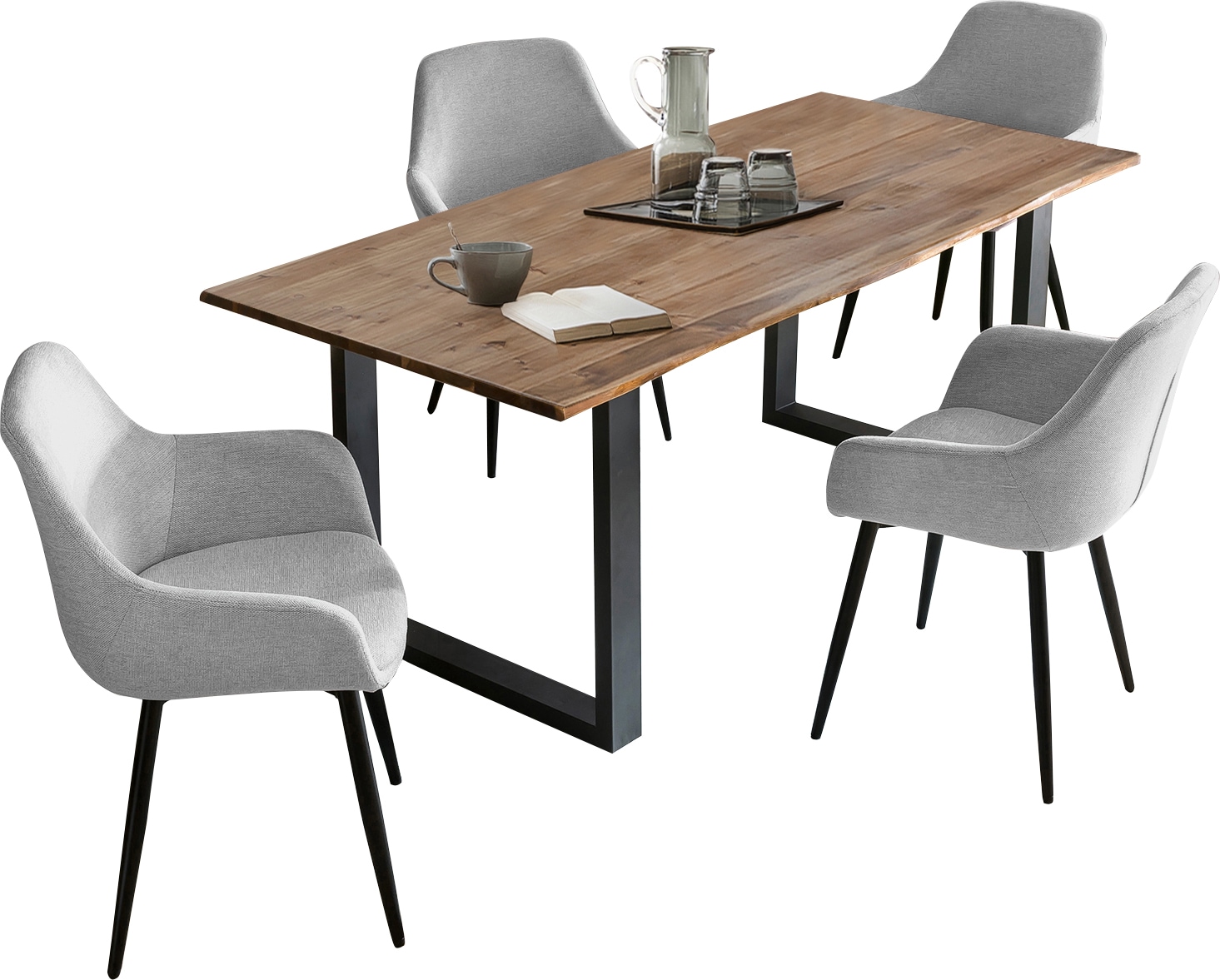 SalesFever Essgruppe, (Set, 5 tlg.), Tischplatte behandelt mit OSMO Hartwachs-Öl in seidenmattem Finish
