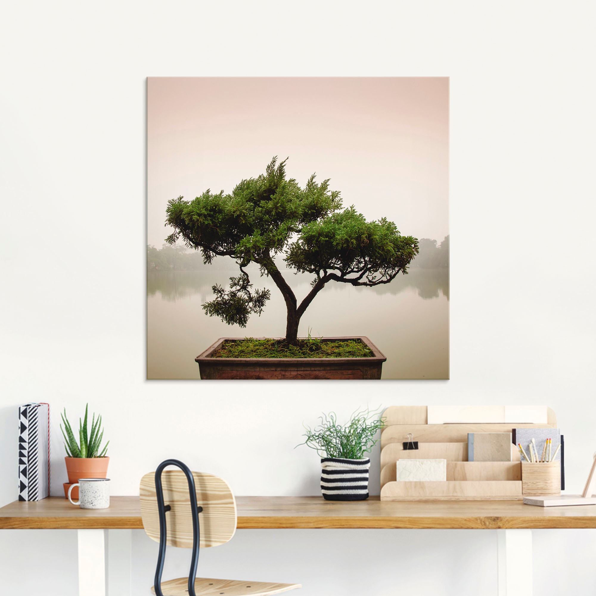 Artland Glasbild »Chinesischer Bonsaibaum«, Bäume, (1 St.), in verschiedene günstig online kaufen