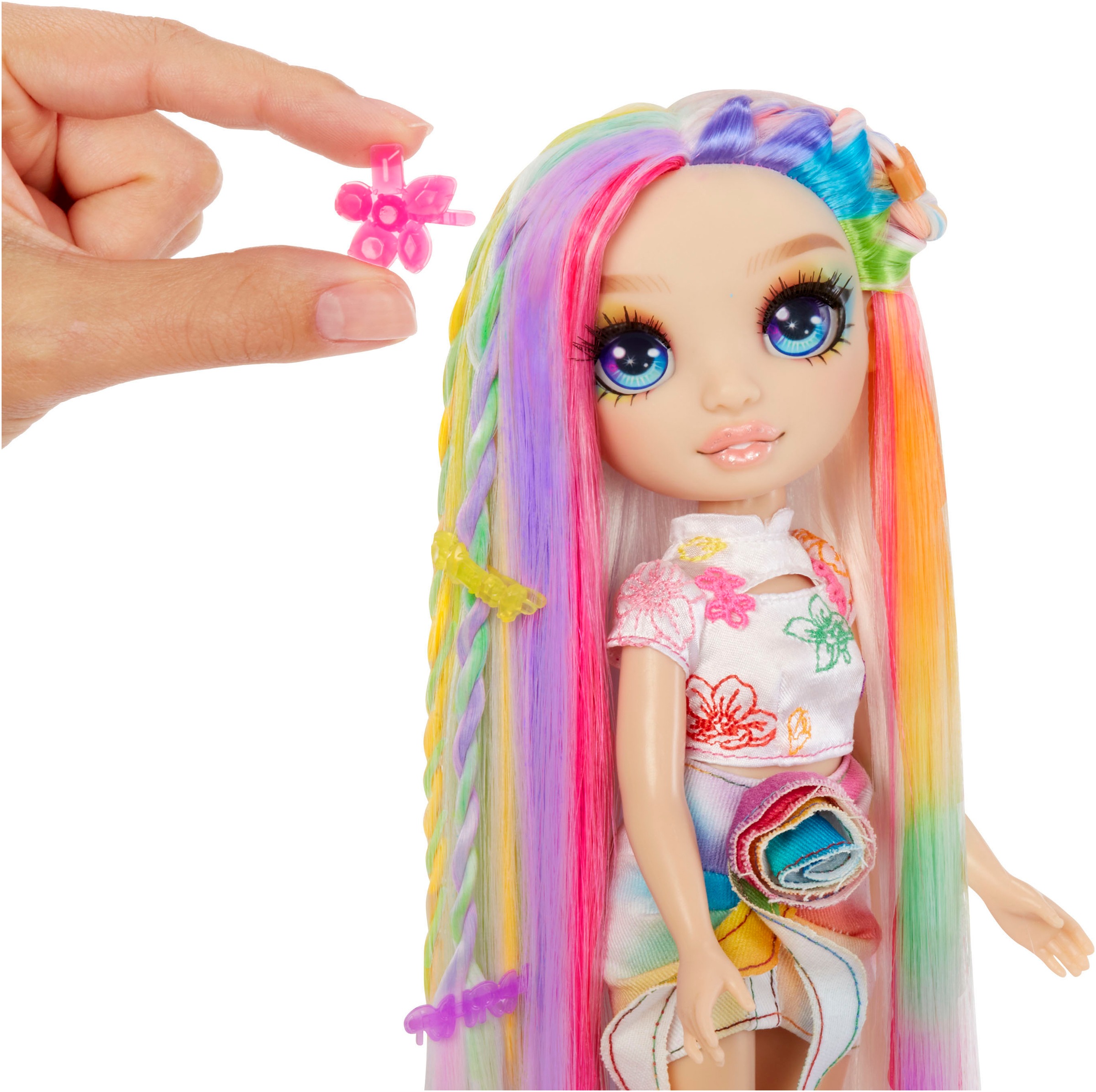 RAINBOW HIGH Anziehpuppe »Rainbow High Hair Chalk & Style Doll- Amaya (Rainbow)«