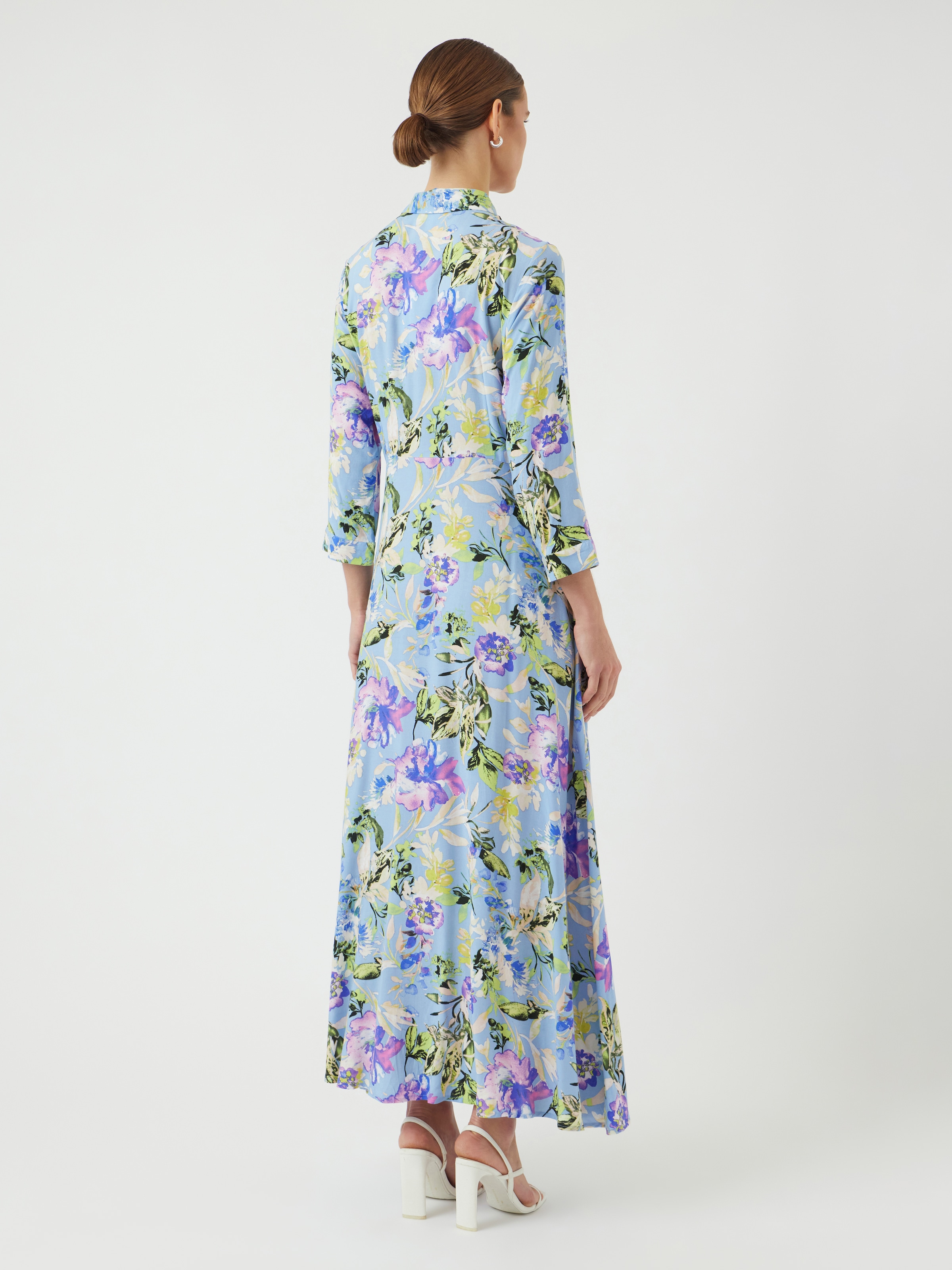 Y.A.S Hemdblusenkleid »YASSAVANNA LONG SHIRT DRESS« Sommerkleid, mit 3/4 Ärmel