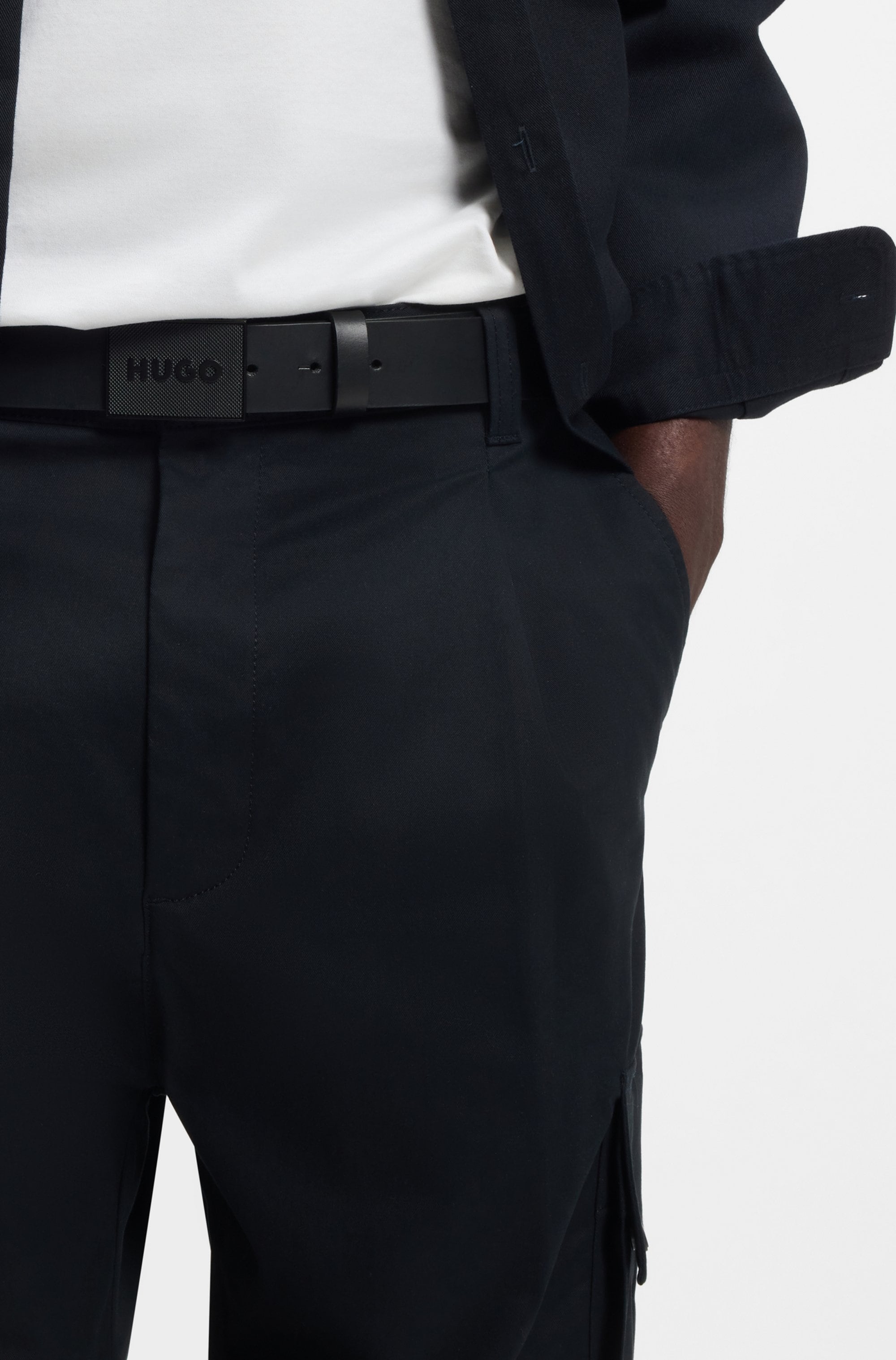 HUGO Ledergürtel »Gethon Sz35« mit HUGO Koppelschließe