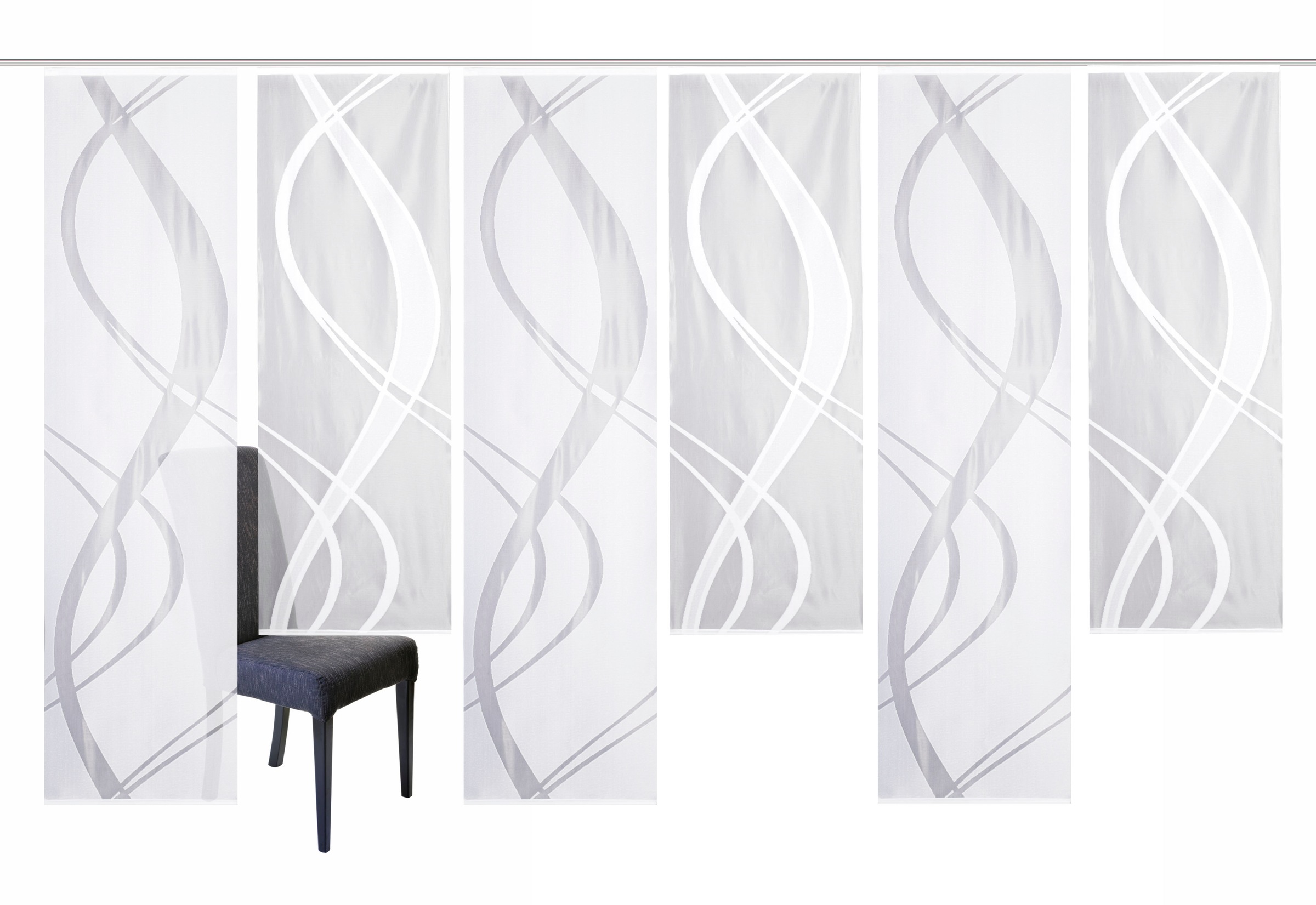 HOME WOHNIDEEN Schiebegardine »TIBASA« Paneelwagen 6 Stk. tlg. halbtranspar günstig online kaufen