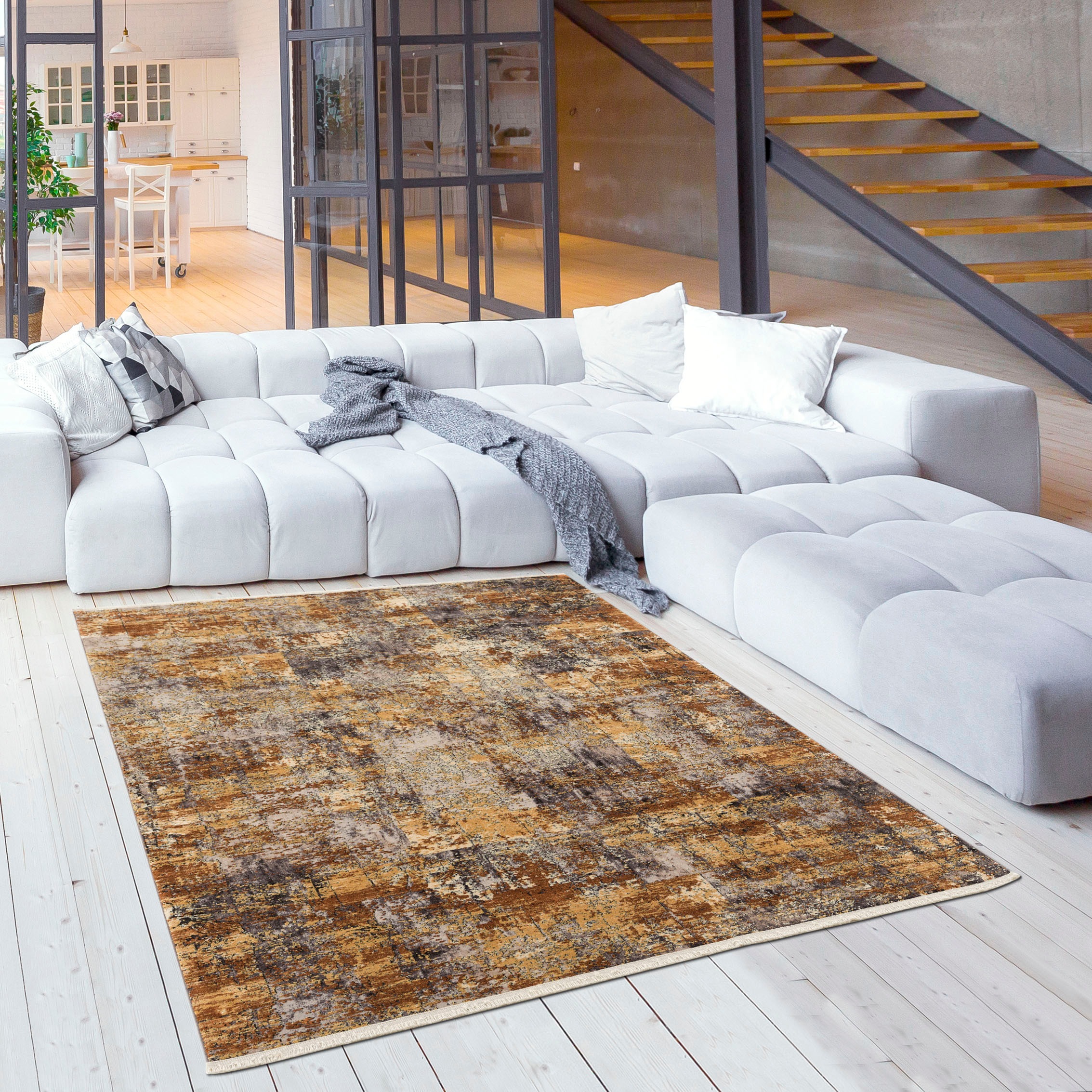 Sanat Teppich »Oasis 1871«, rechteckig, 8 mm Höhe, Wohnzimmer, Kurzflor, Or günstig online kaufen